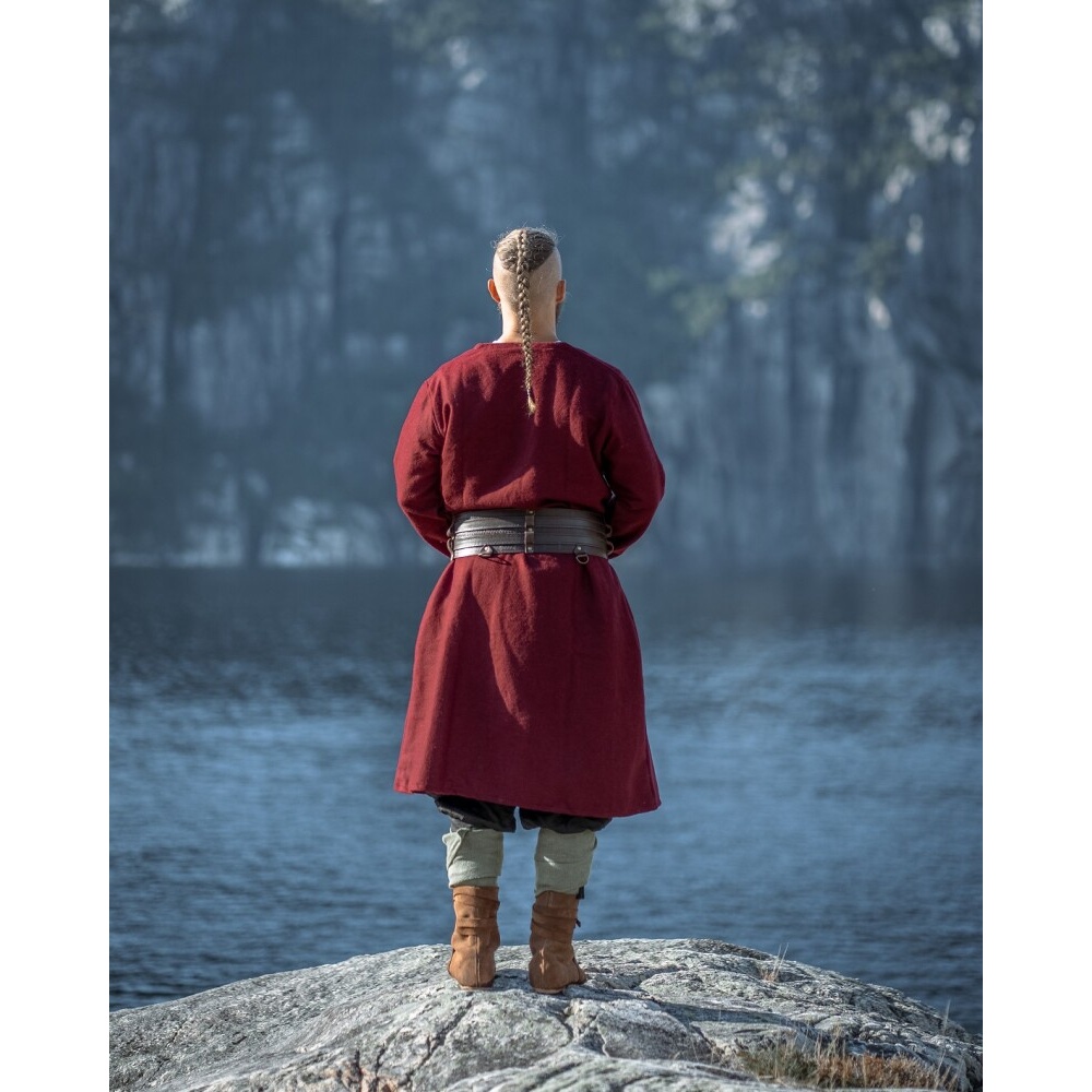 Tunica medievale in lana Balder rossa