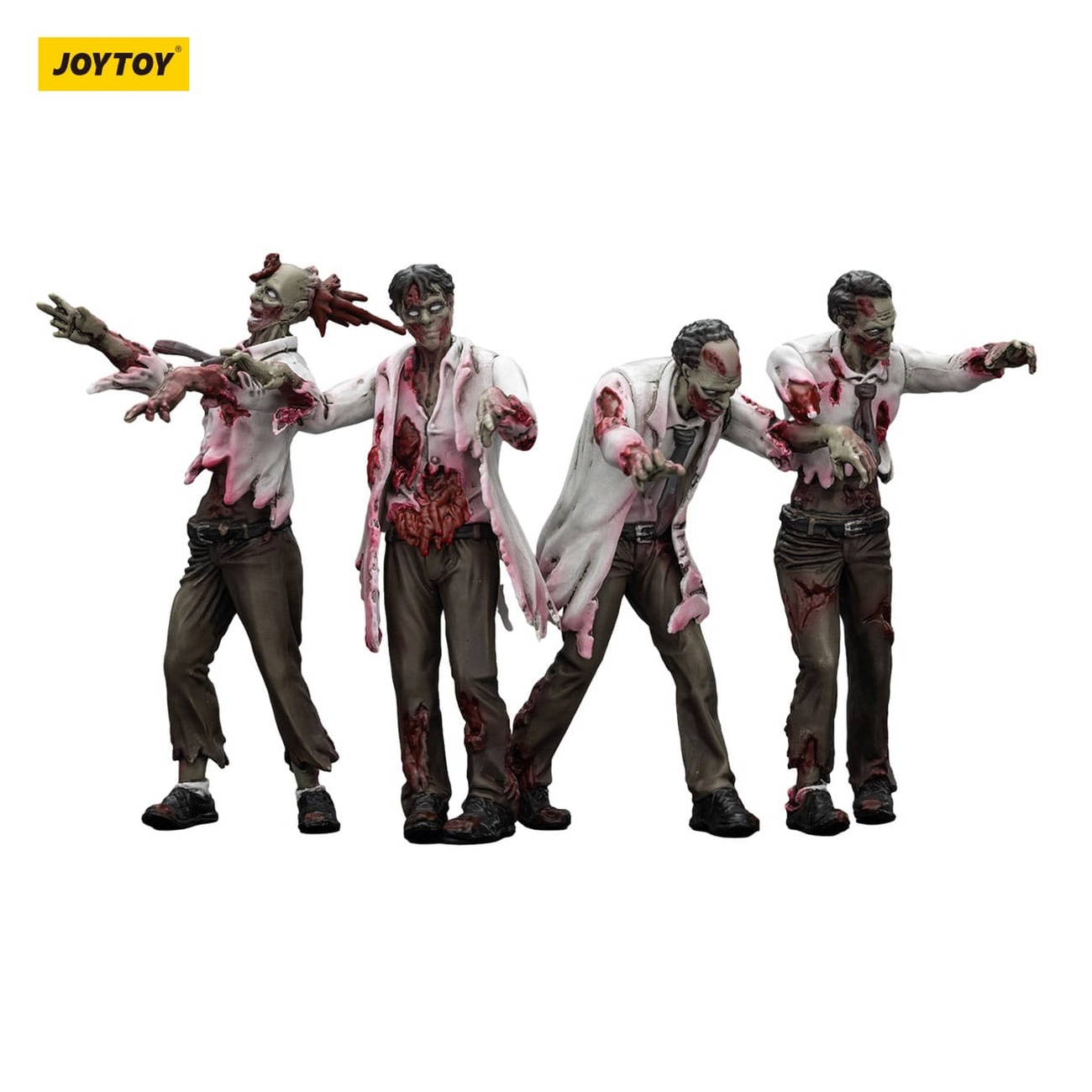 Zombie Dark Source actionfigurer 4-pack Scientists (Male) 8 cm