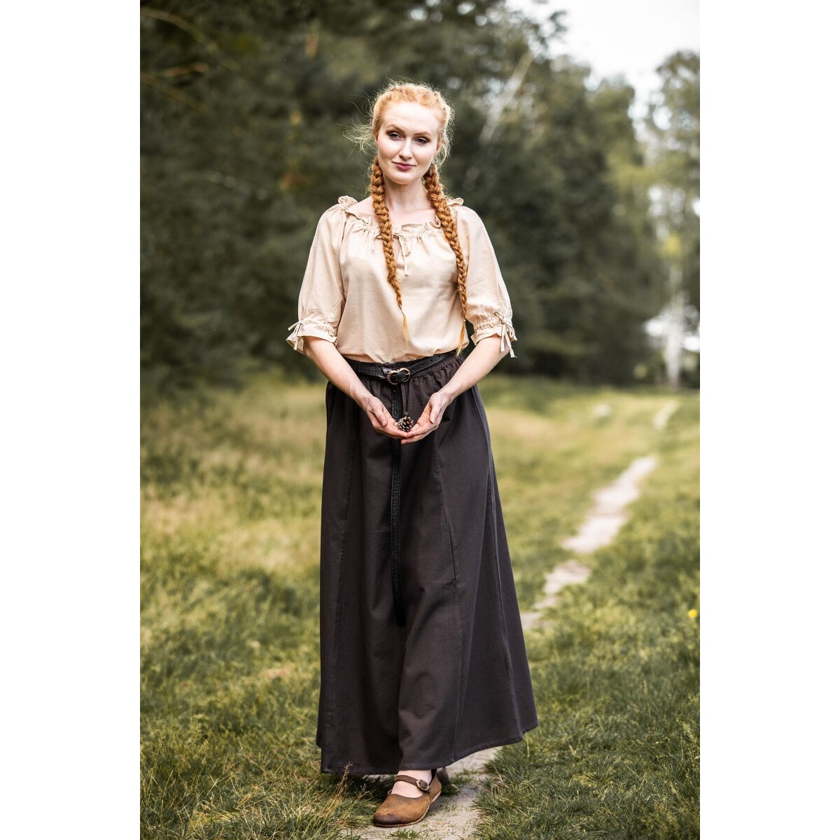 Średniowieczna bluzka z krótkim rękawem Sandra