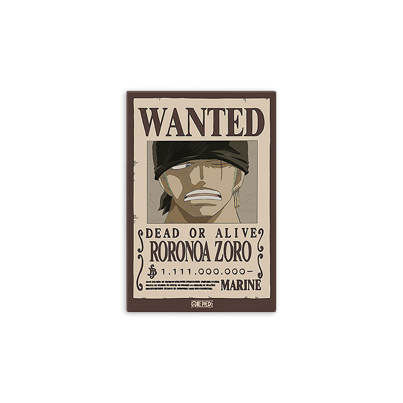 One Piece - Aimant Wanted Zoro