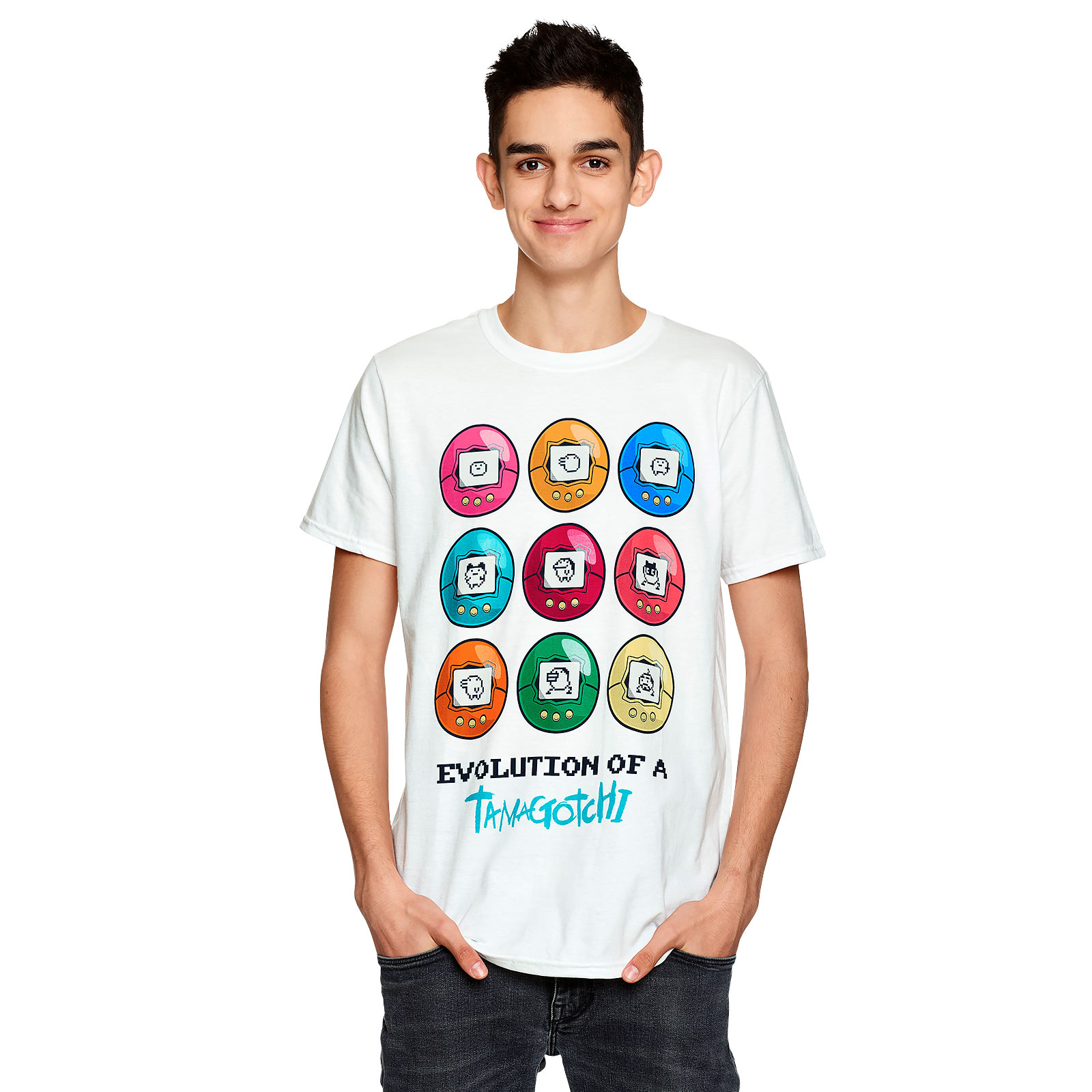 Tamagotchi - Evolution of a Tamagotchi T-Shirt weiß