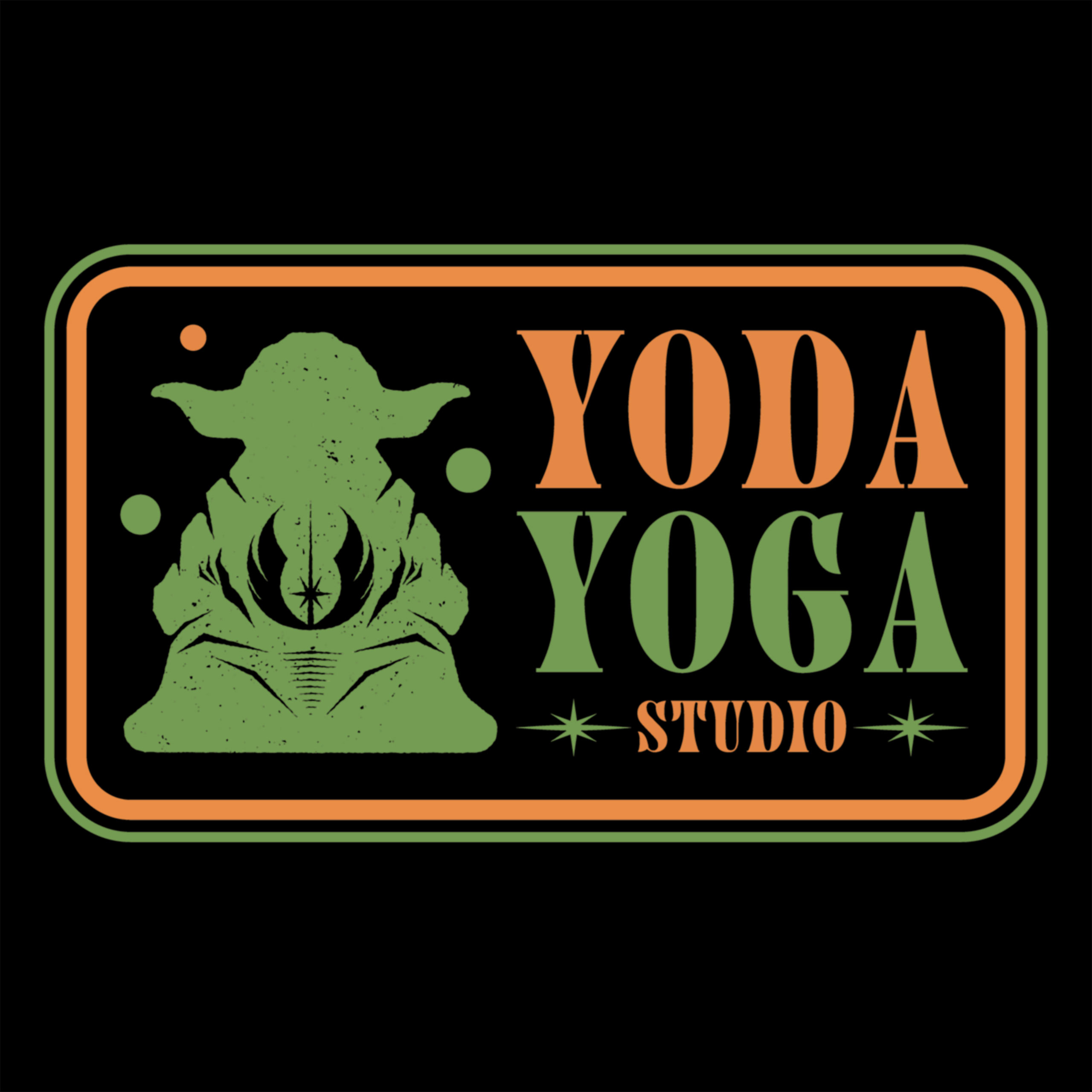 Star Wars - Yoda Yoga Studio T-Shirt schwarz