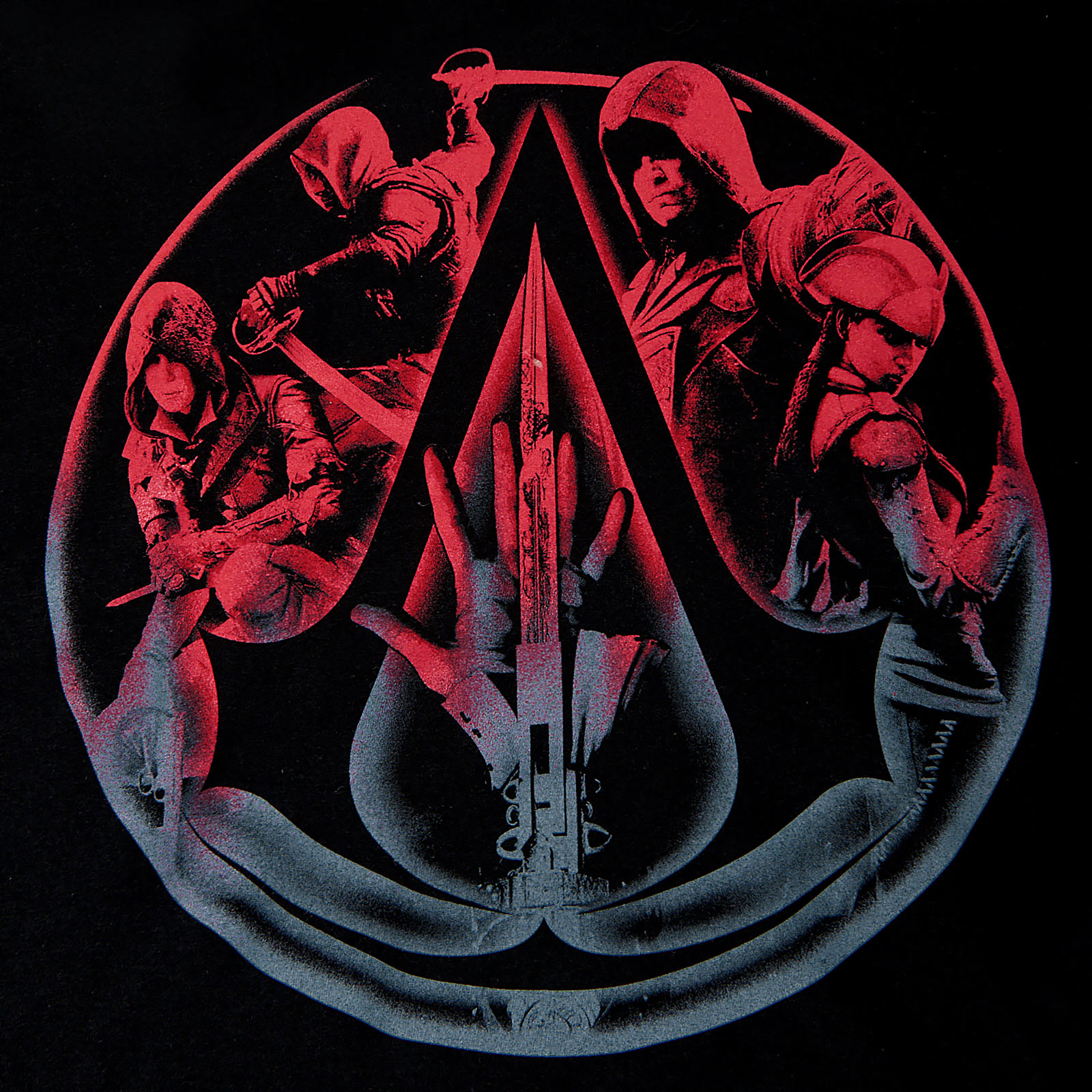 Assassins Creed - Characters & Hidden Blade T-Shirt black