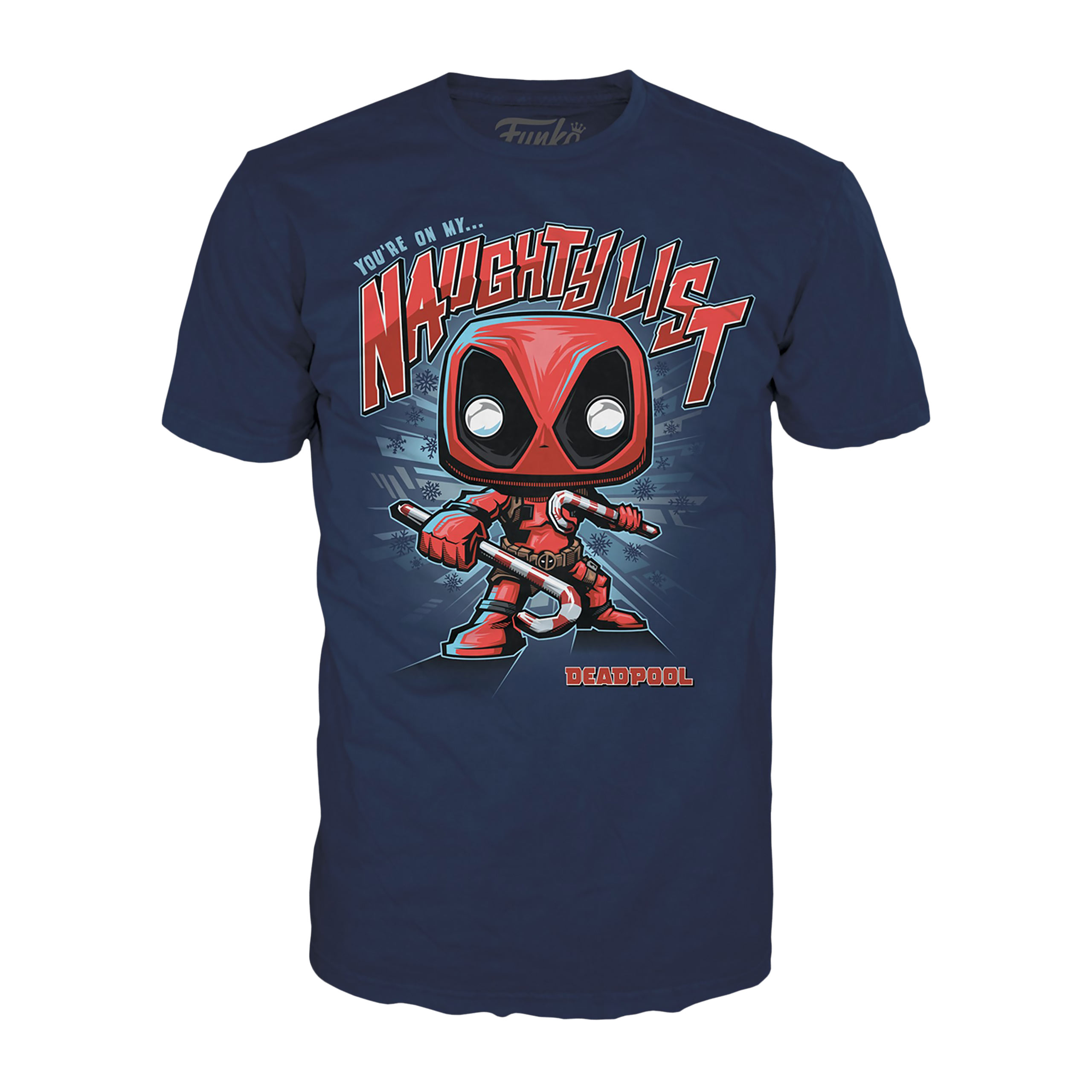 Deadpool Christmas T-Shirt with Funko Pop Figure