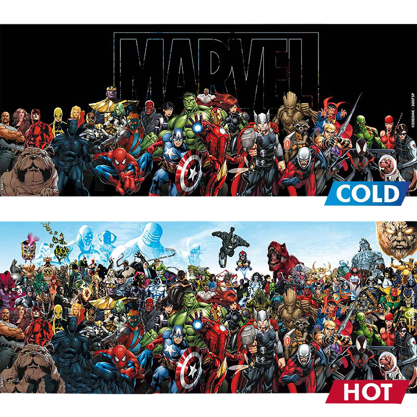 Marvel - Mug à effet thermique Heroes