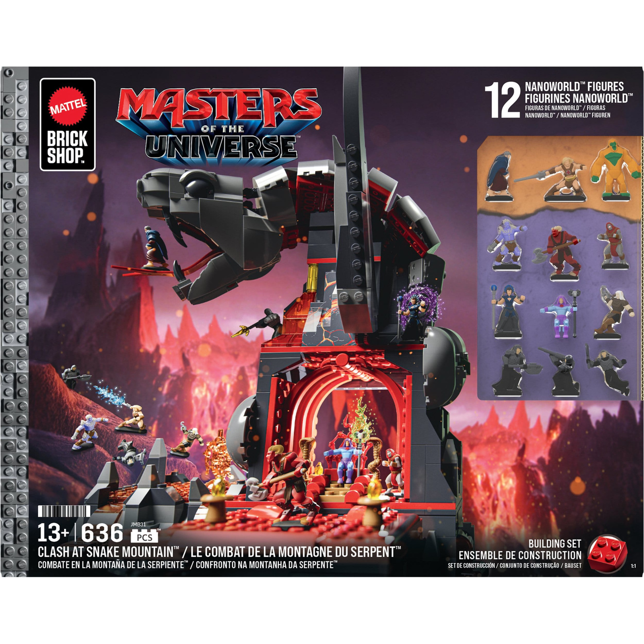 Masters of the Universe Mattel Brick Shop Set de construcción Snake Mountain