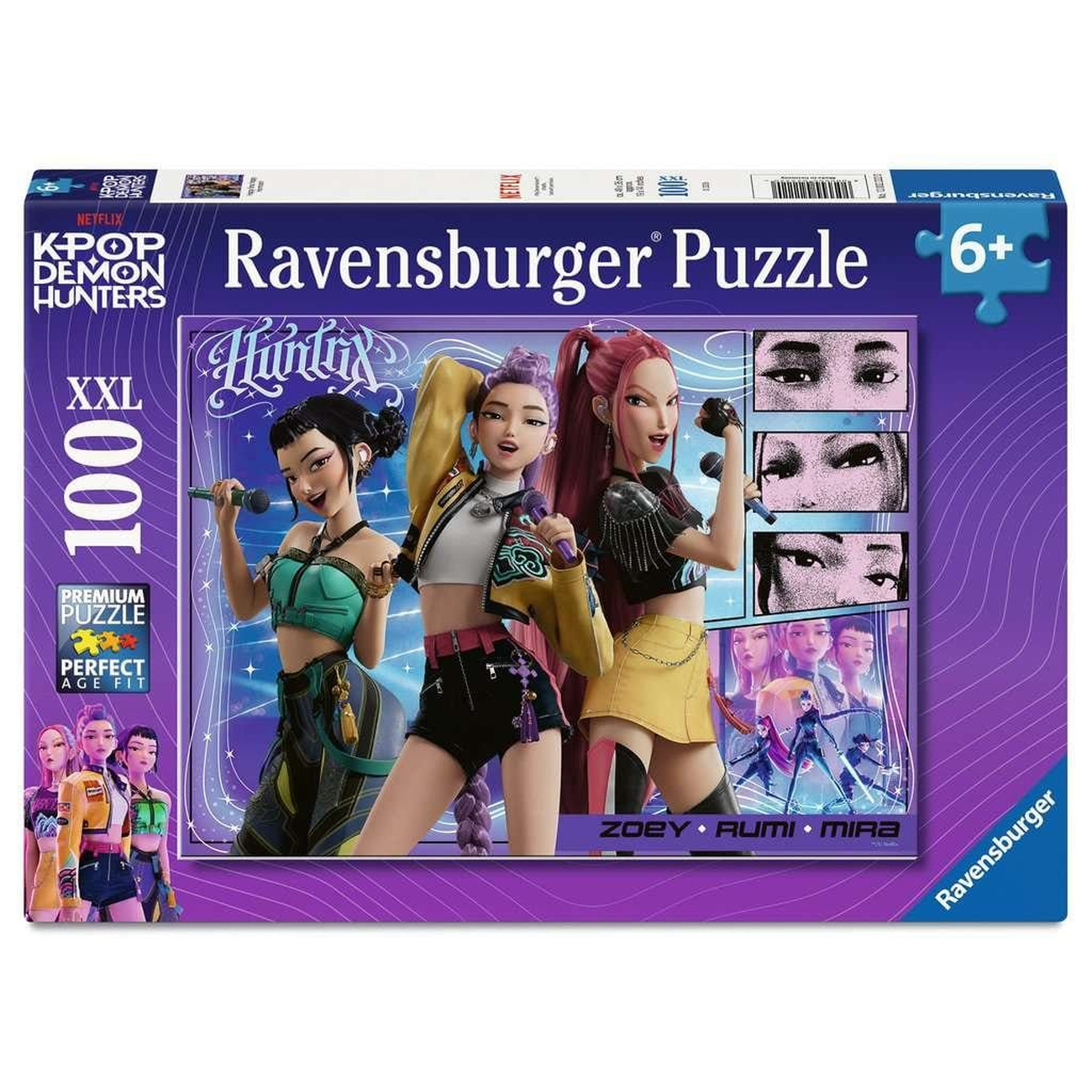 Rompecabezas infantil KPop Demon Hunters Happy fans, happy Honmoon! (100 piezas XXL)