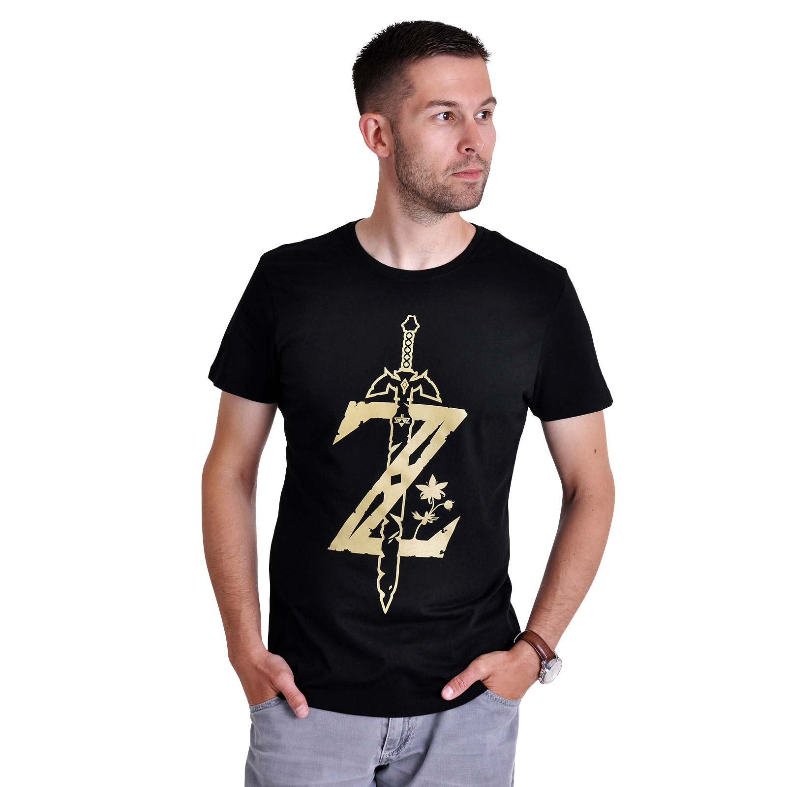Zelda - Zwaard Logo T-Shirt zwart