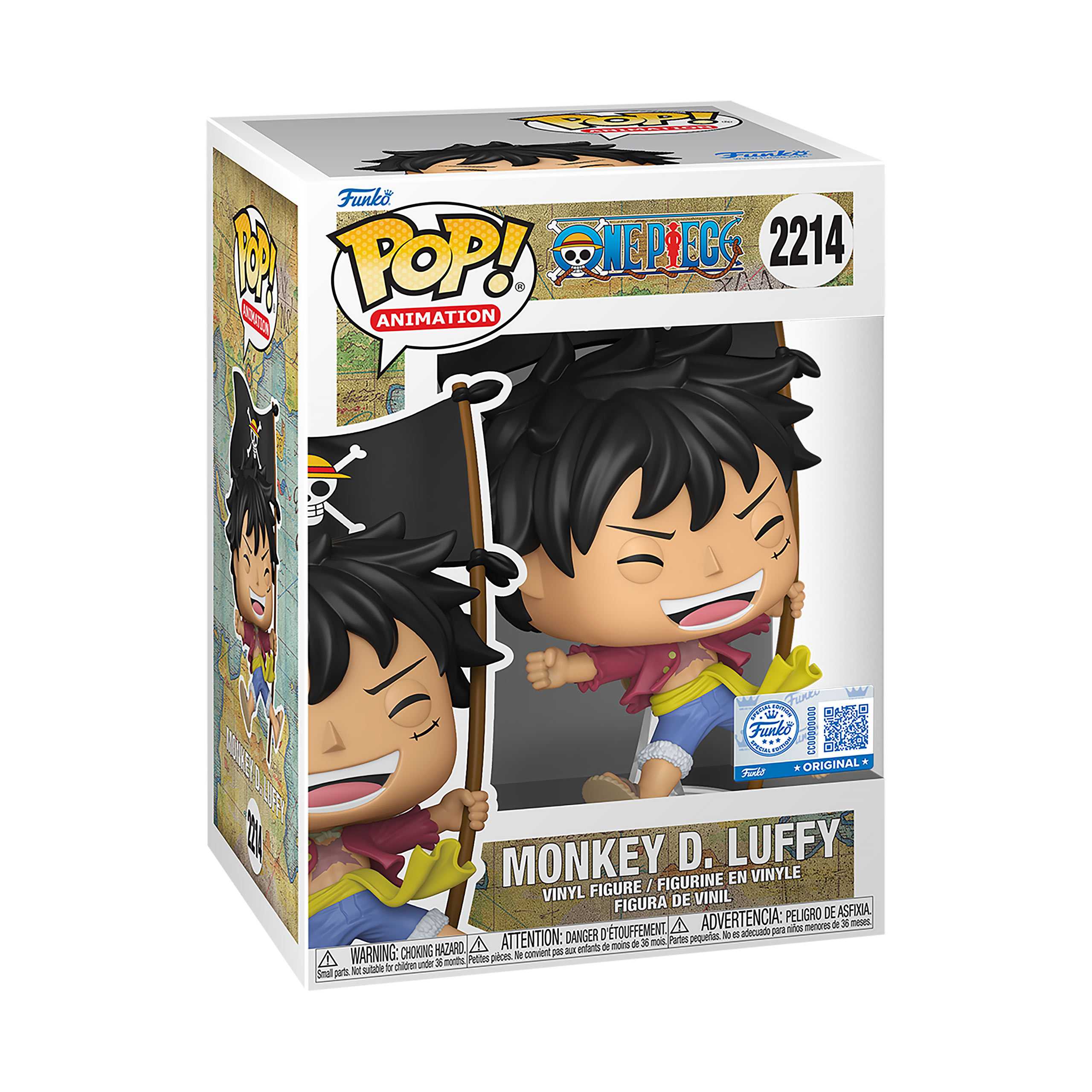 One Piece - Figurine Funko Pop Luffy avec drapeau