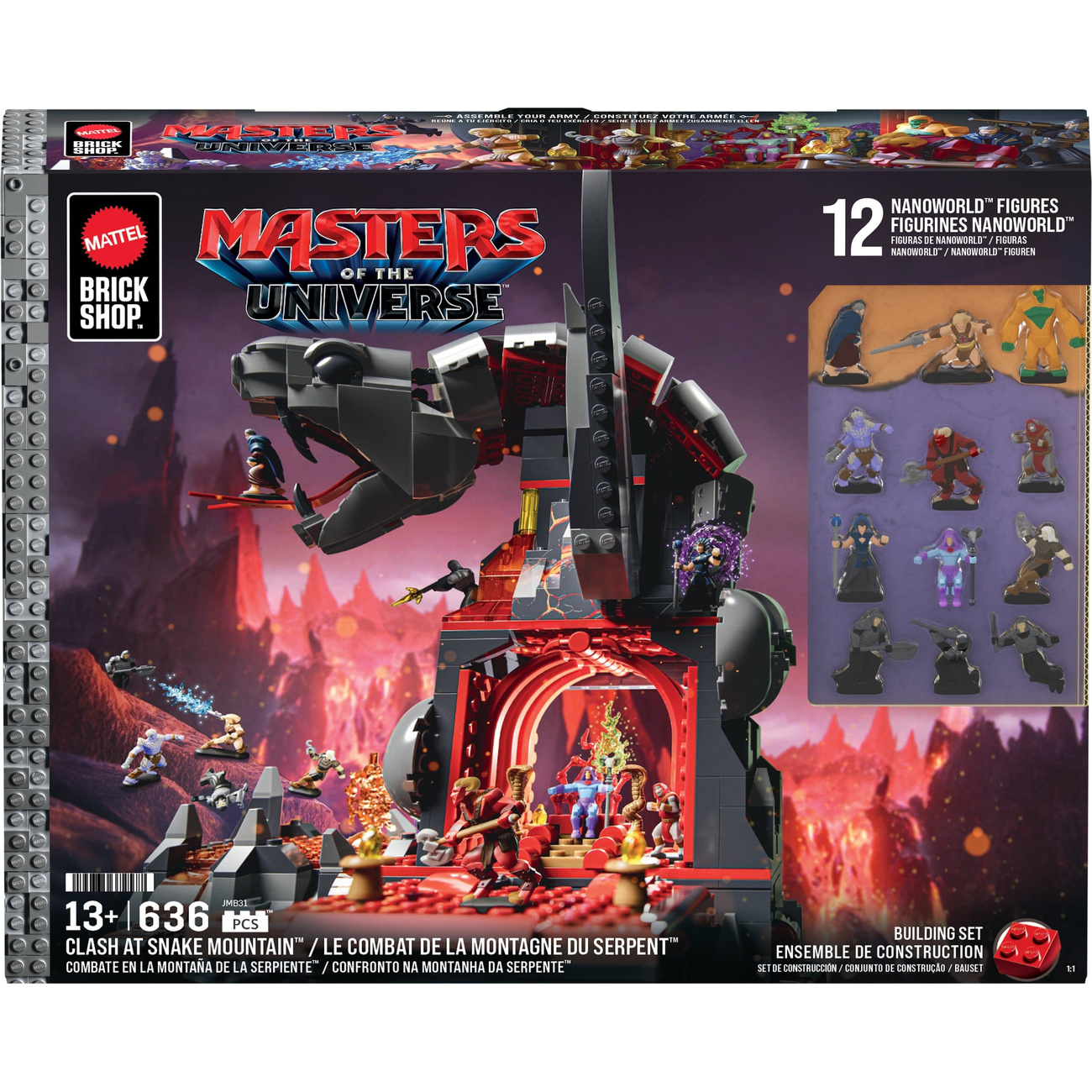 Masters of the Universe Mattel Brick Shop Set de construcción Snake Mountain