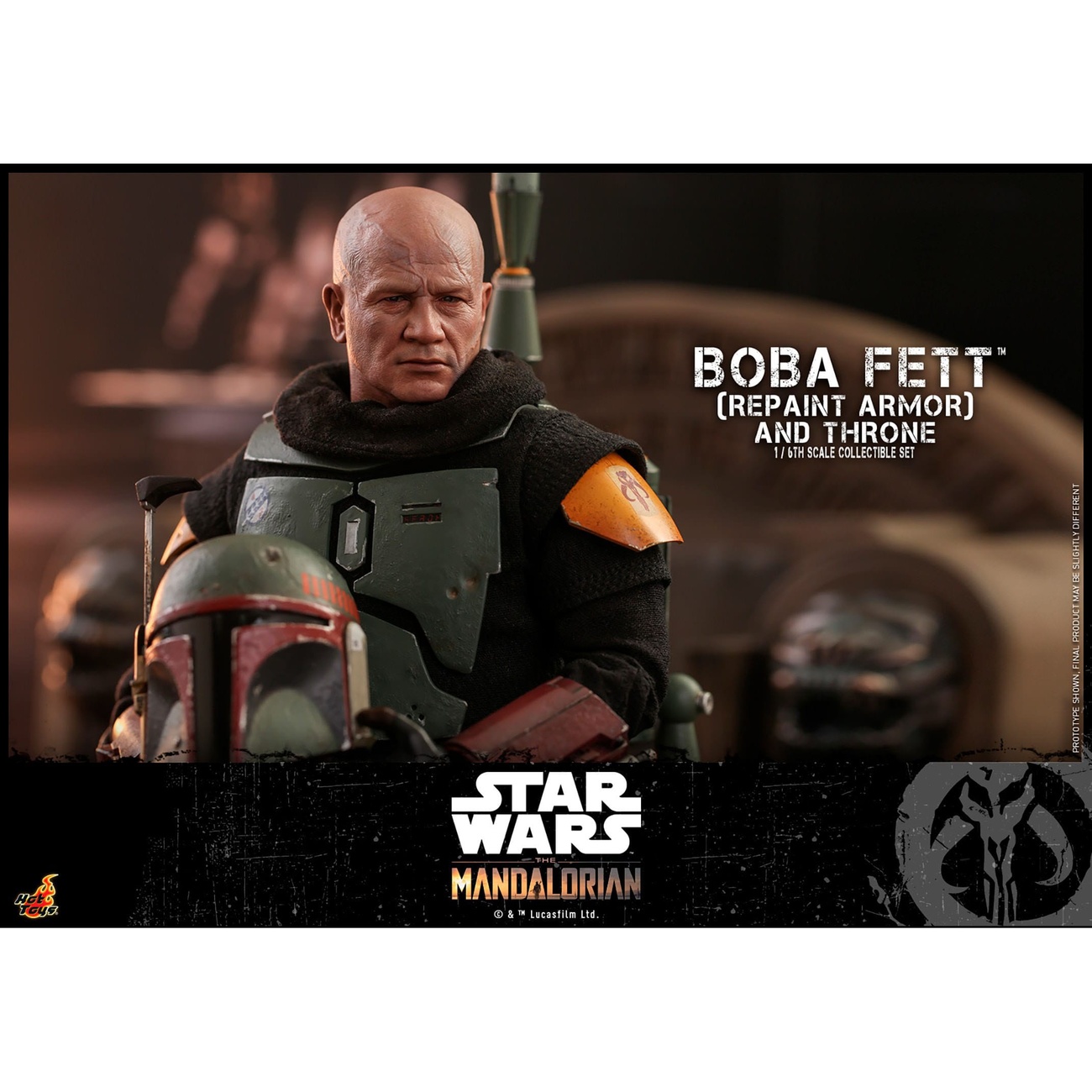 Star Wars: The Mandalorian - Boba Fett 1:6 Scale Action Figure Repaint Armor and Throne Special Edition