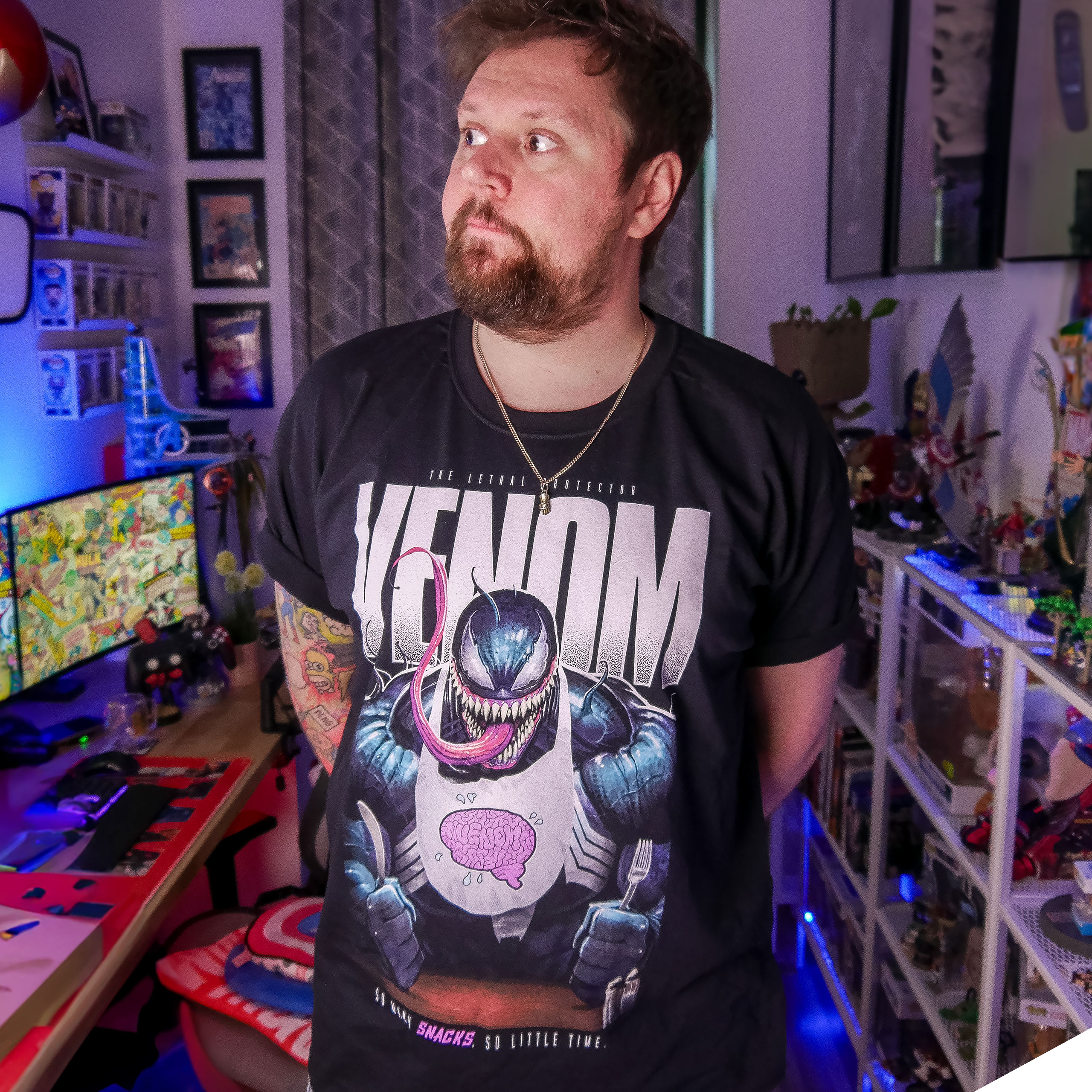 Venom - Camiseta negra 'So Many Snacks'