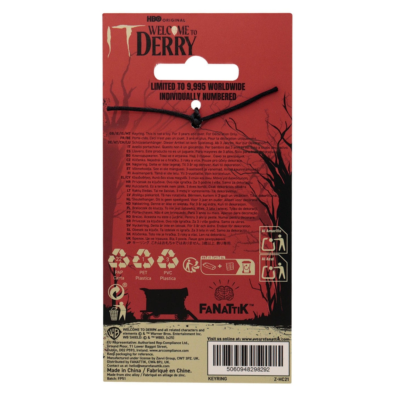 It Keychain Welcome to Derry The Losers Limited Edition