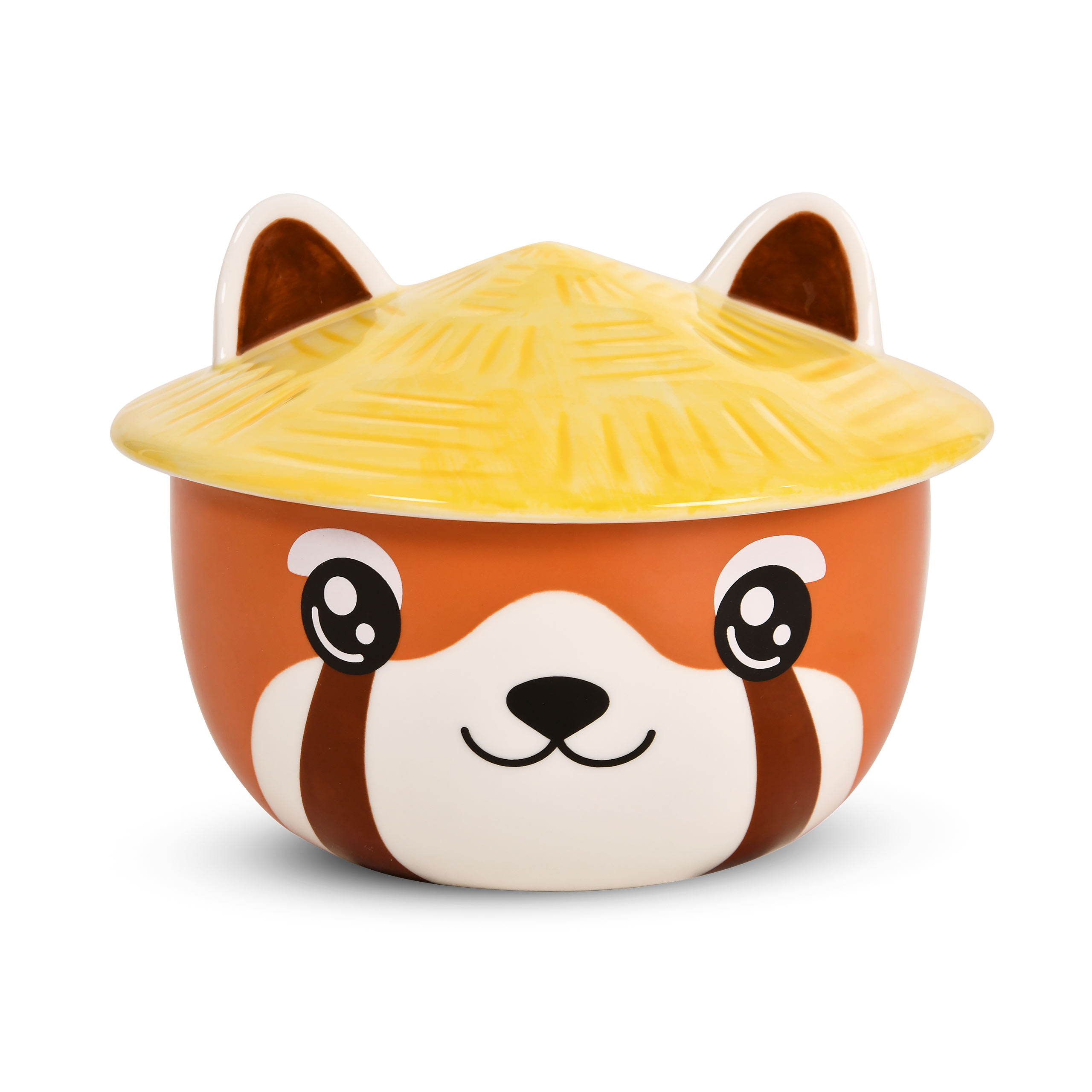 Red Panda Kawaii Bowl with Lid for Anime Fans
