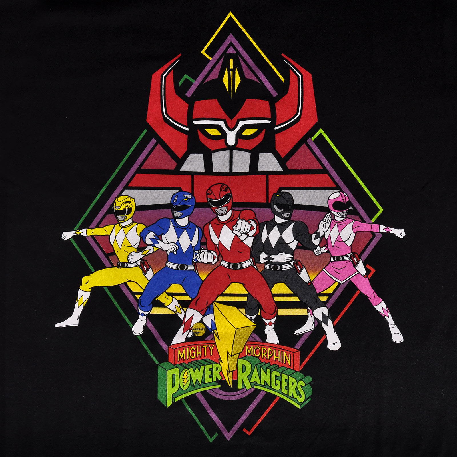Power Rangers - Team T-Shirt Zwart