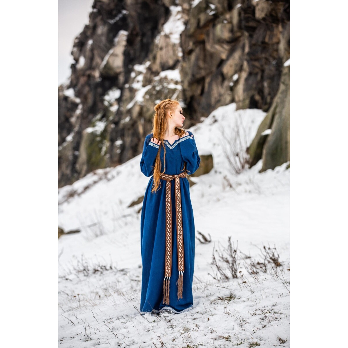 Medieval Viking Dress Brigida blue