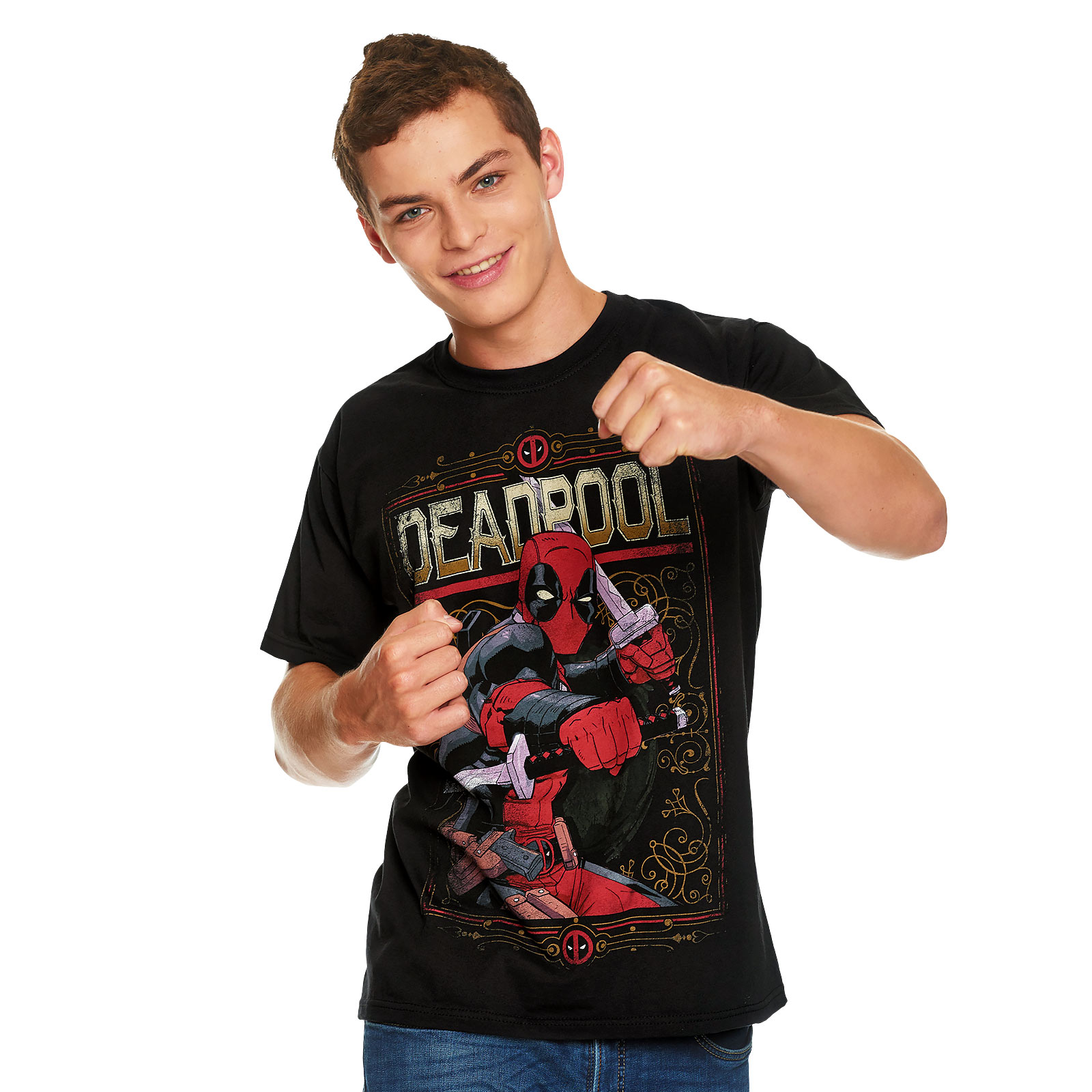 Deadpool - Klaar om te vechten T-shirt zwart