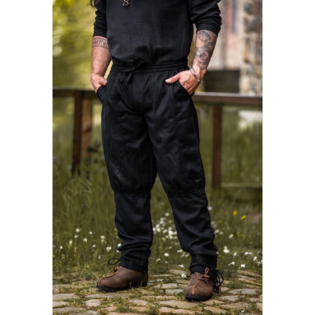 Pantalón medieval de lana Jorgen negro