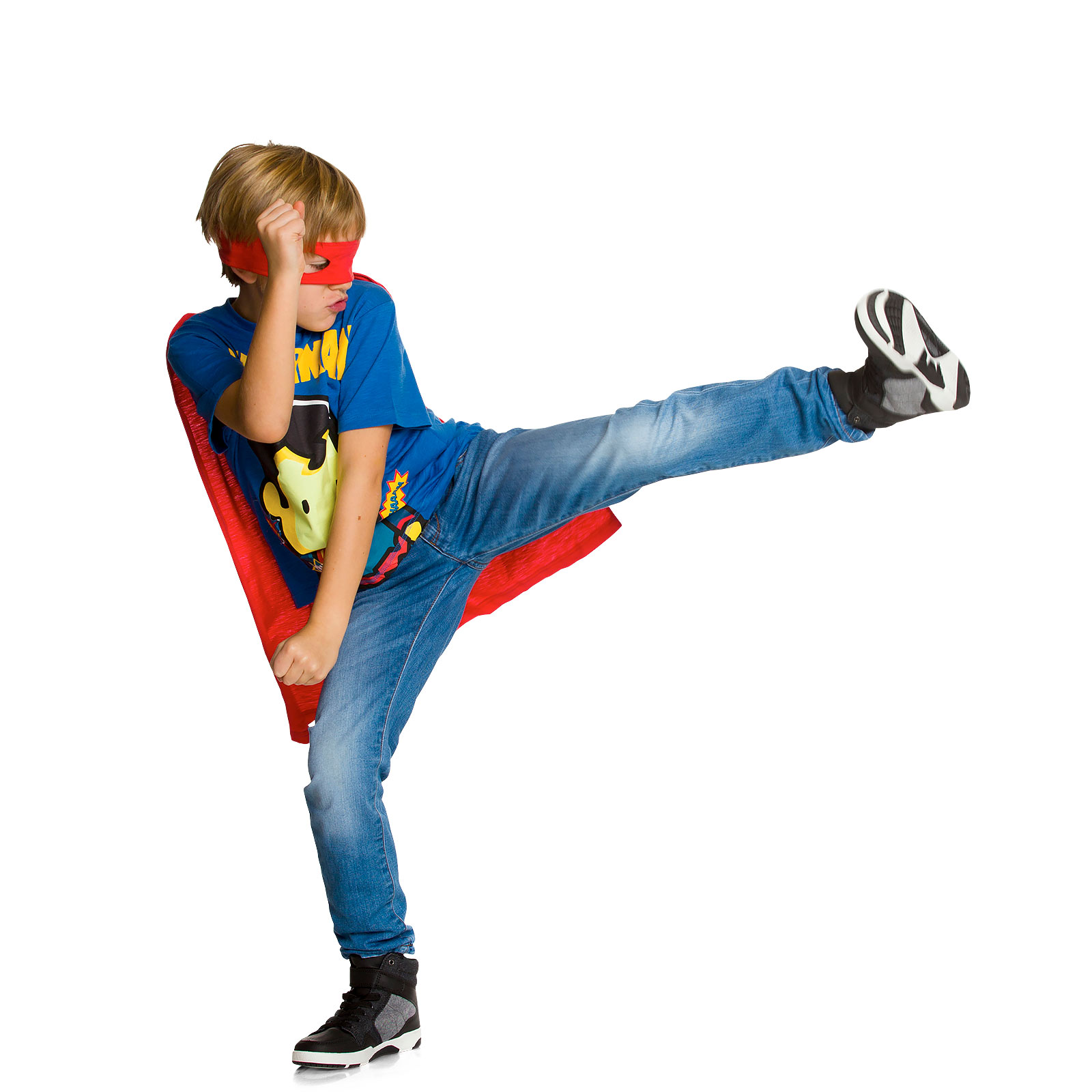Superman - Kinder T-shirt met Cape & Oogmasker