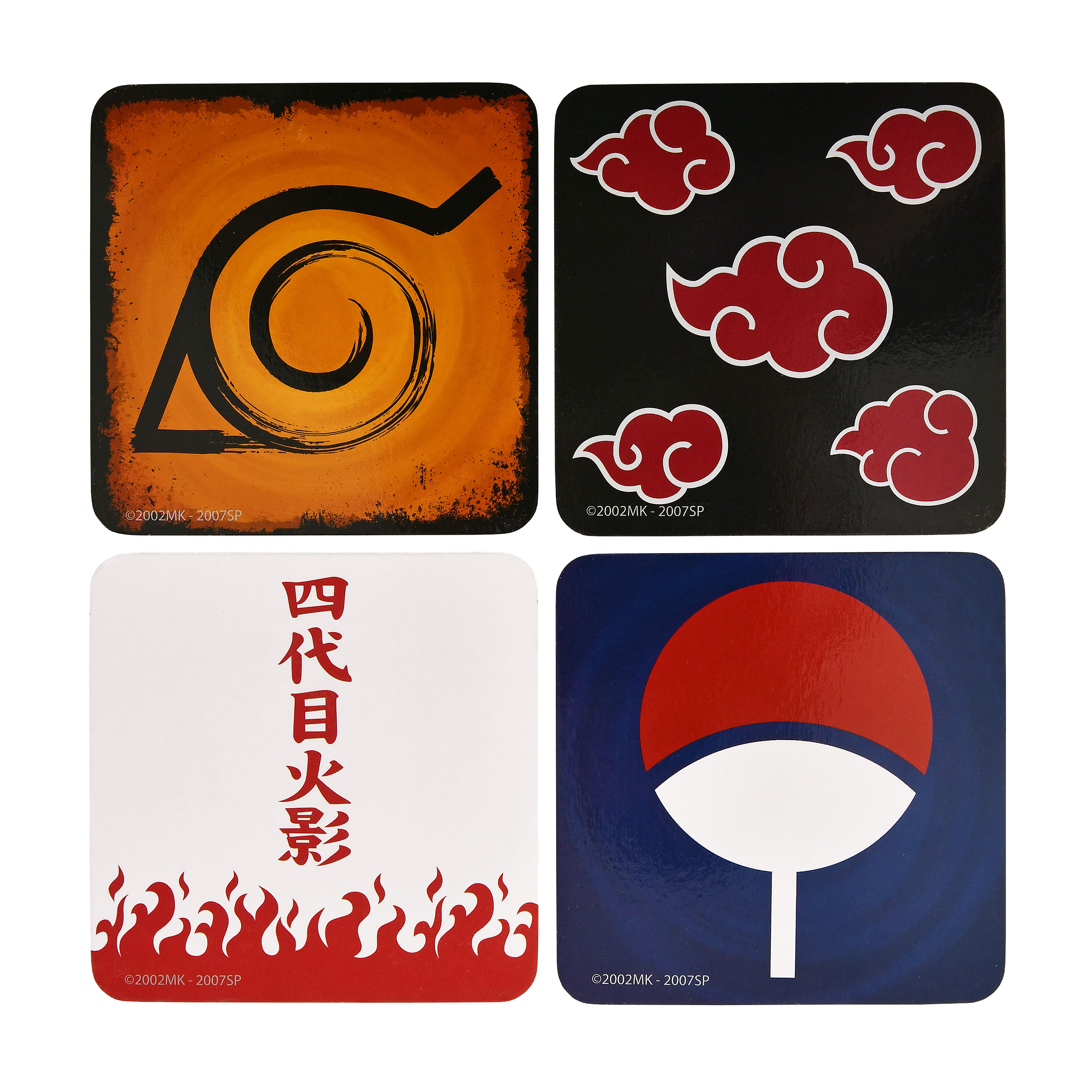 Naruto Shippuden - Symbols Untersetzer 4er Set