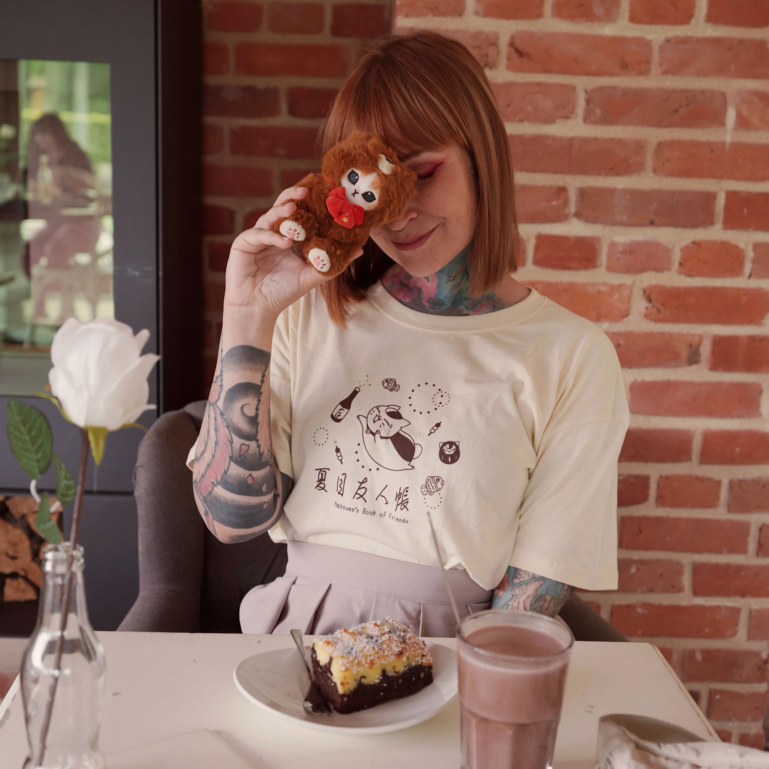 T-shirt Nyanko Sensei Sake per fan di Natsume's Book of Friends