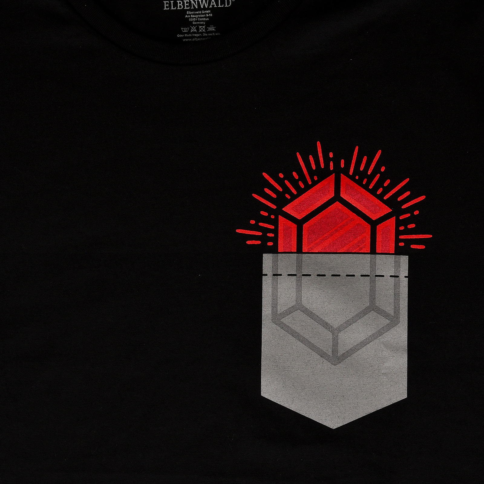 Pocket Ruby T-Shirt for Zelda Fans Black