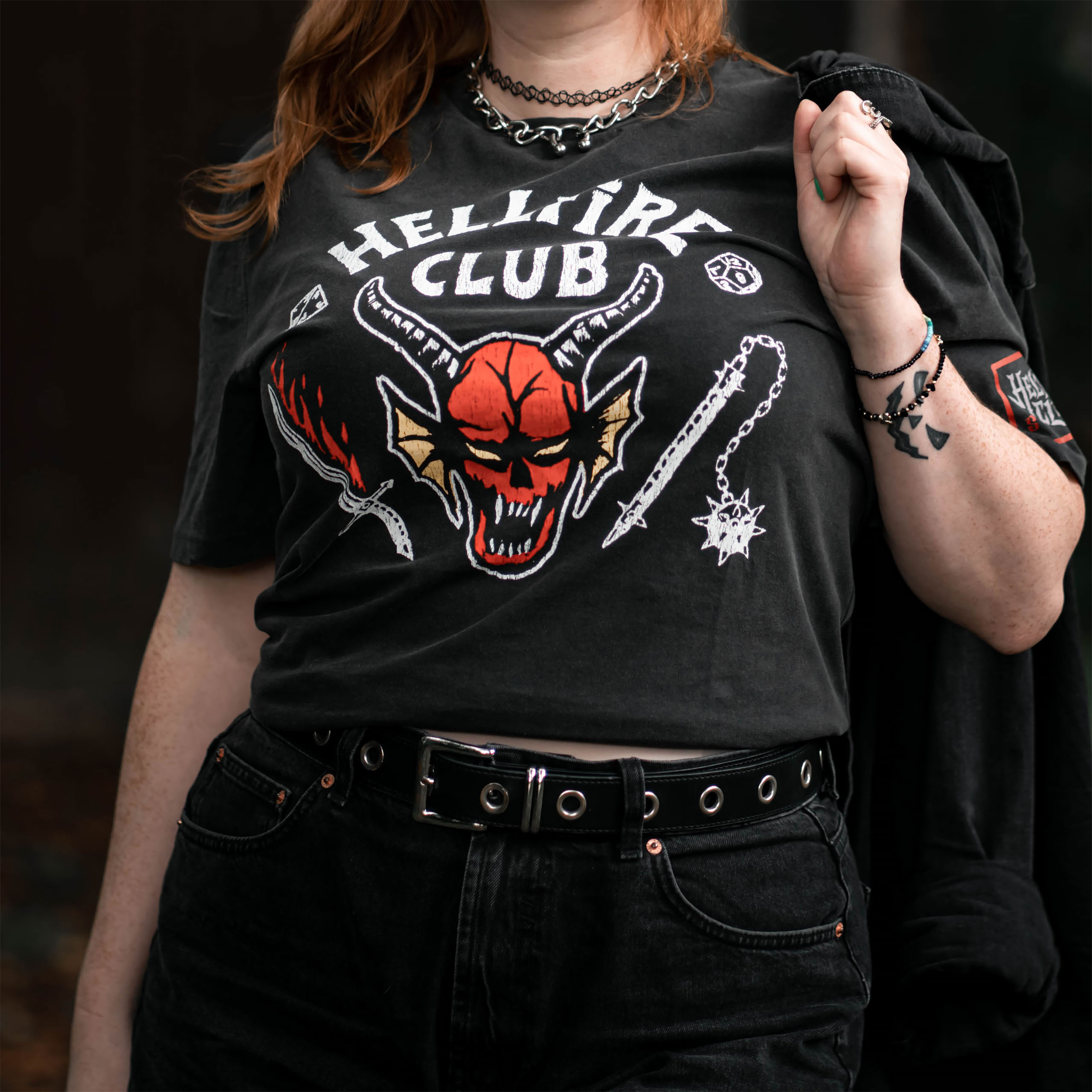 Stranger Things - Hellfire Club T-Shirt grau