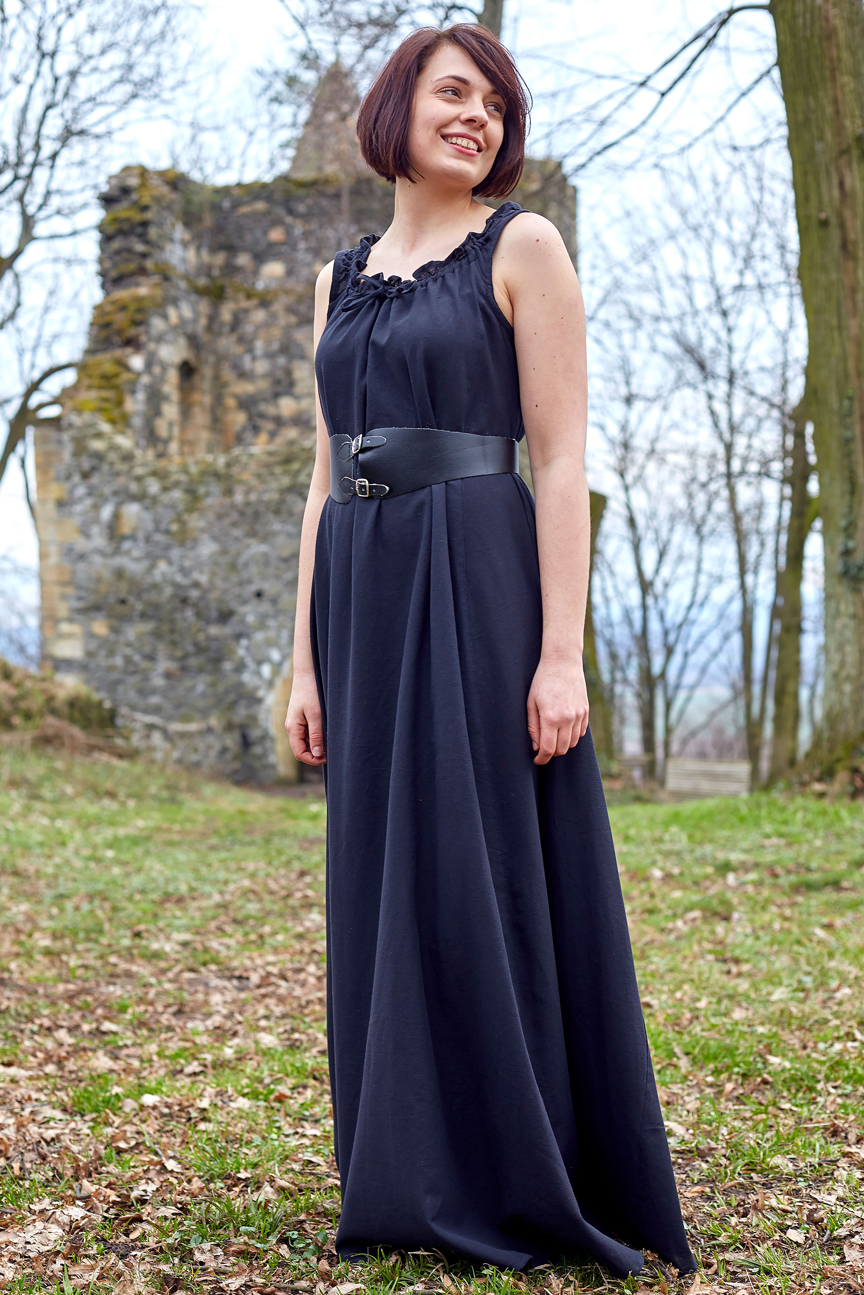 Mittelalter Überkleid Ella schwarz