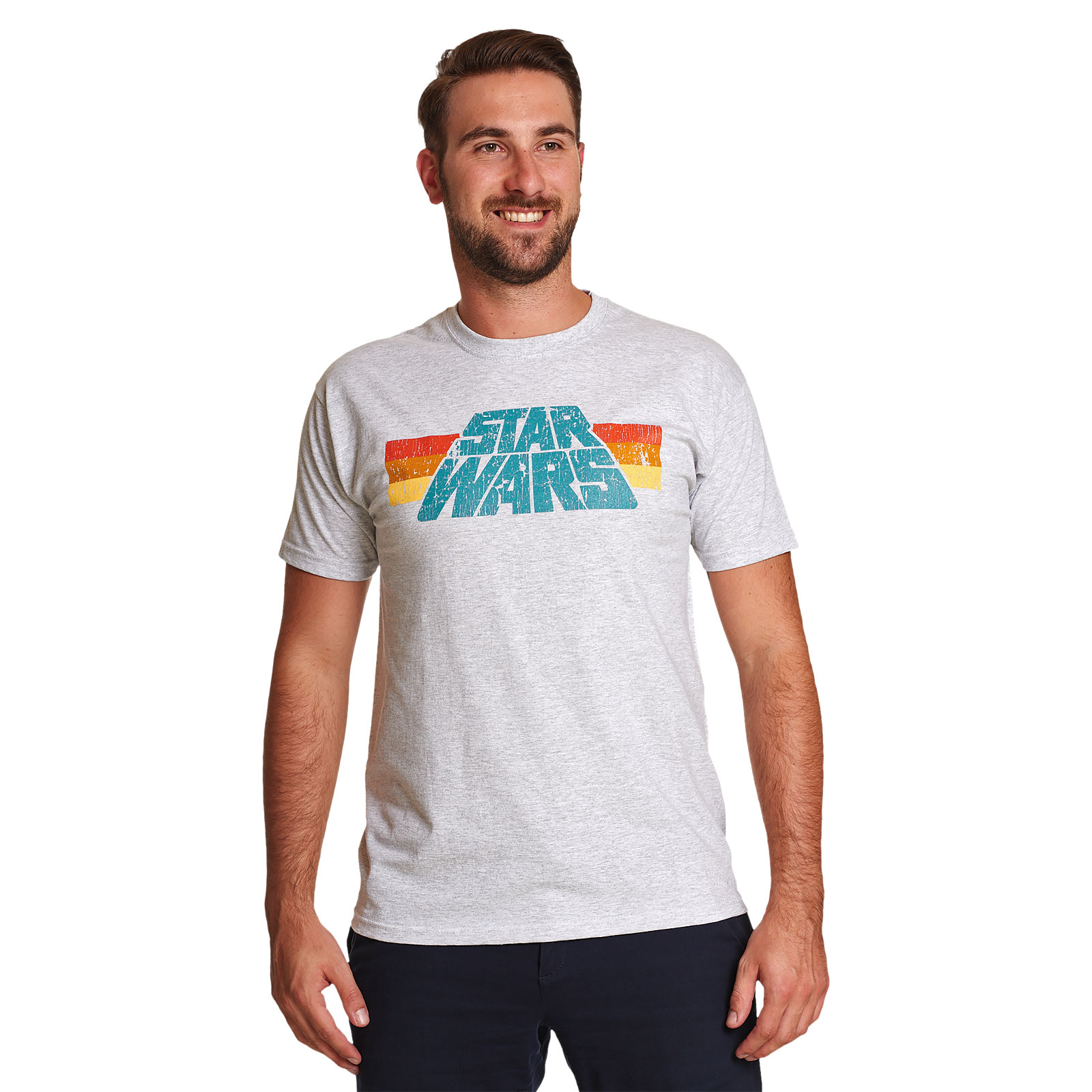 Star Wars - Vintage 77 Logo T-Shirt Grijs