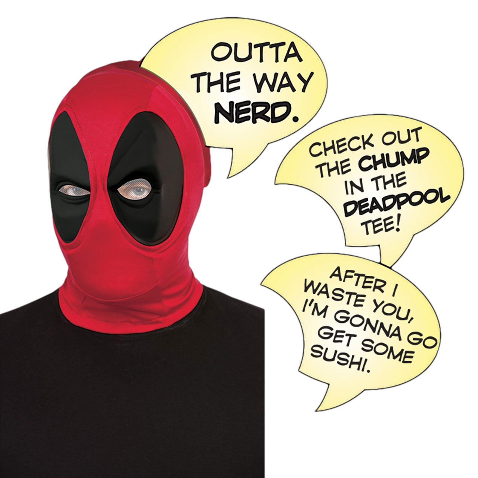 Deadpool - Maske mit Sprechblasen