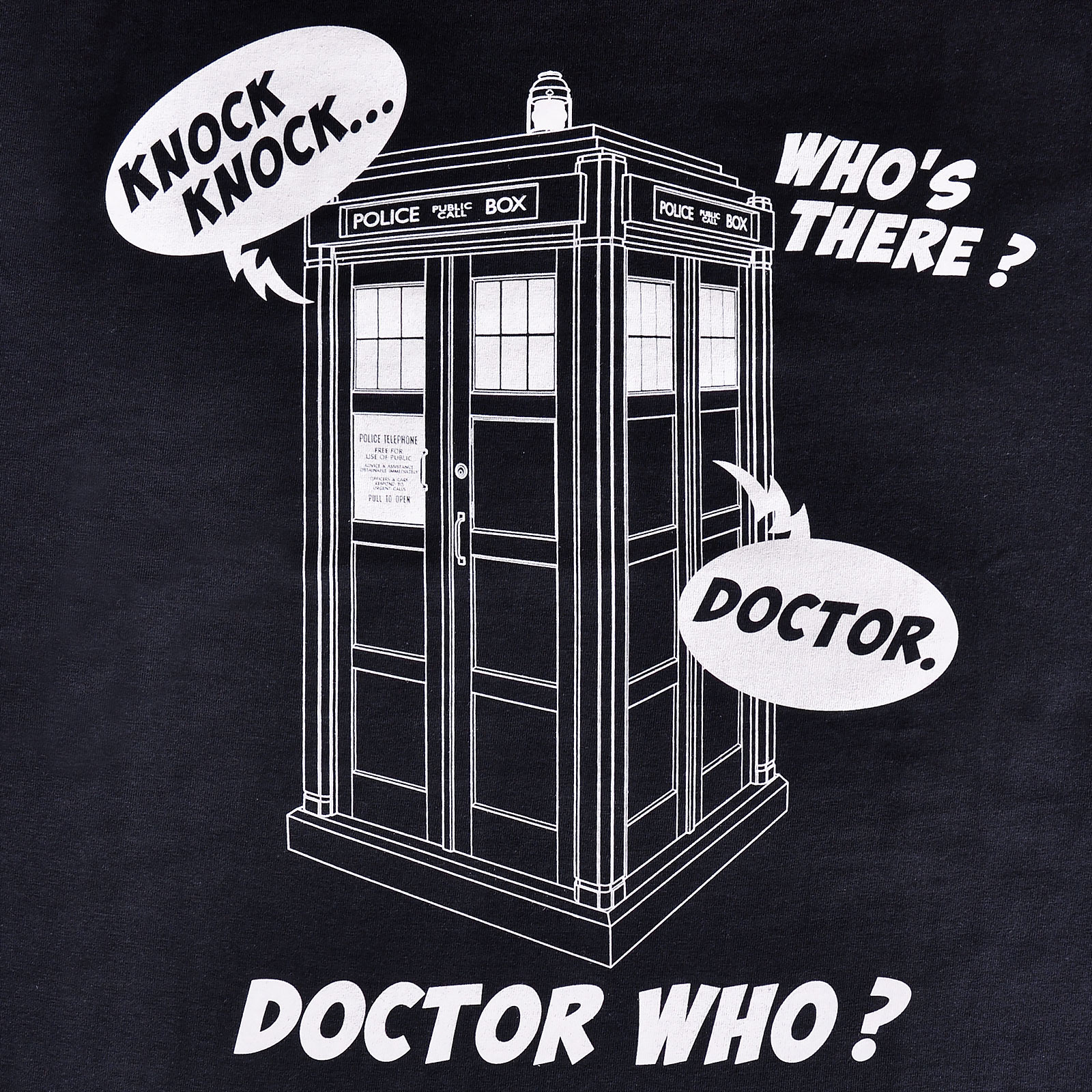 Doctor Who - Tardis Knock Knock T-Shirt blauw