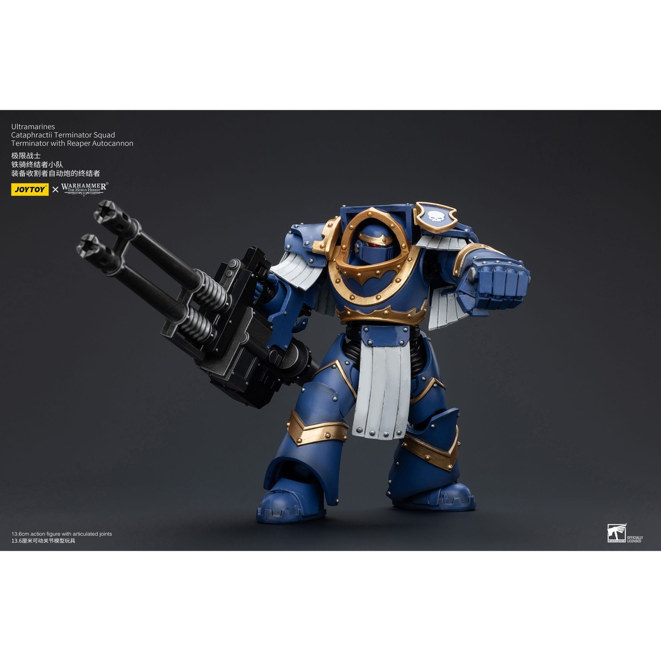 Warhammer The Horus Heresy Action figure 1/18 Ultramarines Cataphractii Terminator Squad Terminator con Reaper Autocannon