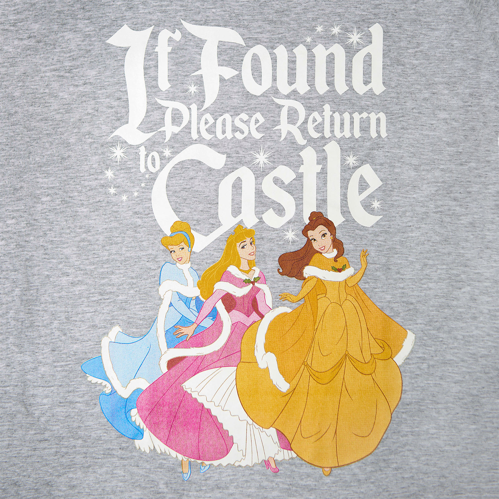 Disney Prinses - Als Gevonden Terug naar Kasteel T-Shirt Dames Grijs