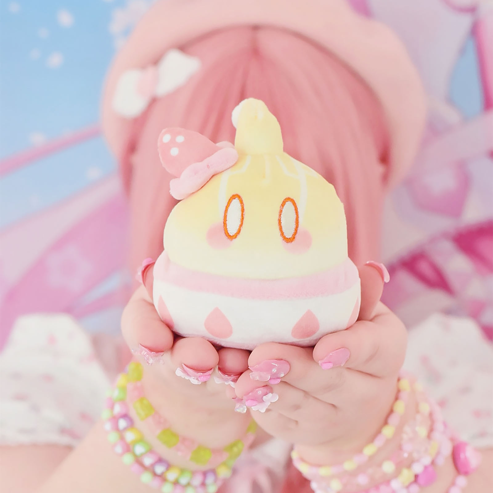 Peluche MiHoYo Genshin Impact Pyro Slime, Figura Ufficiale, 15 Cm, Per Fan