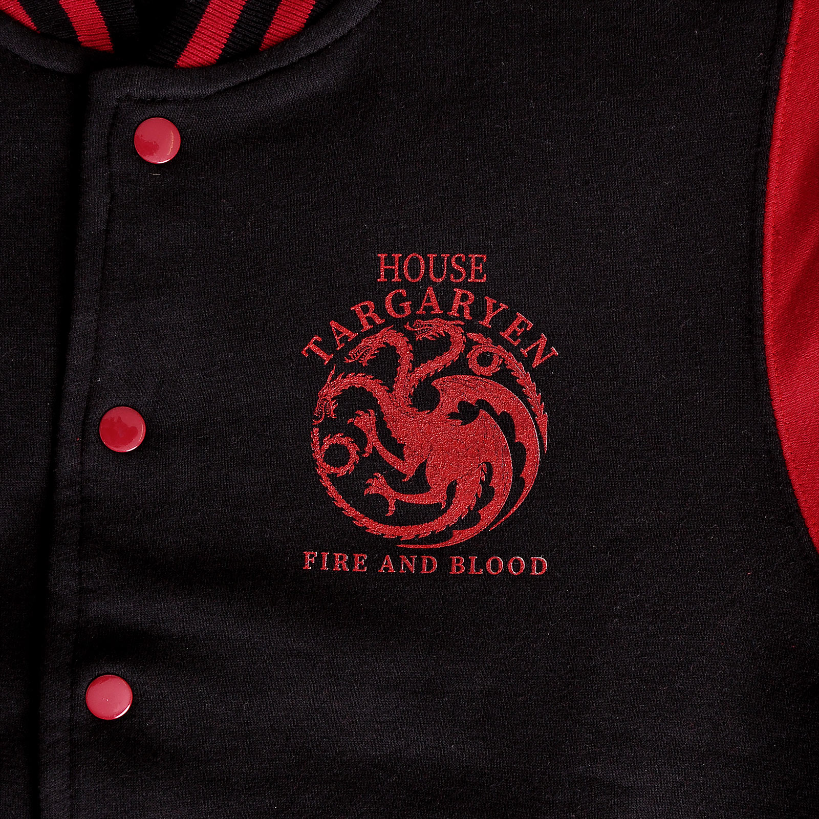 Game of Thrones - Huis Targaryen Collegejasje zwart-rood
