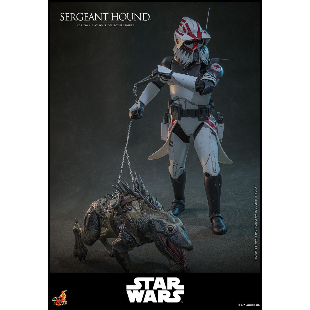 Star Wars: The Clone Wars - Sergeant Hound Actiefiguur 1:6