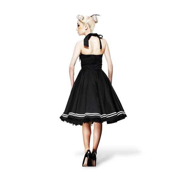 Rockabilly-Kleid Motley schwarz