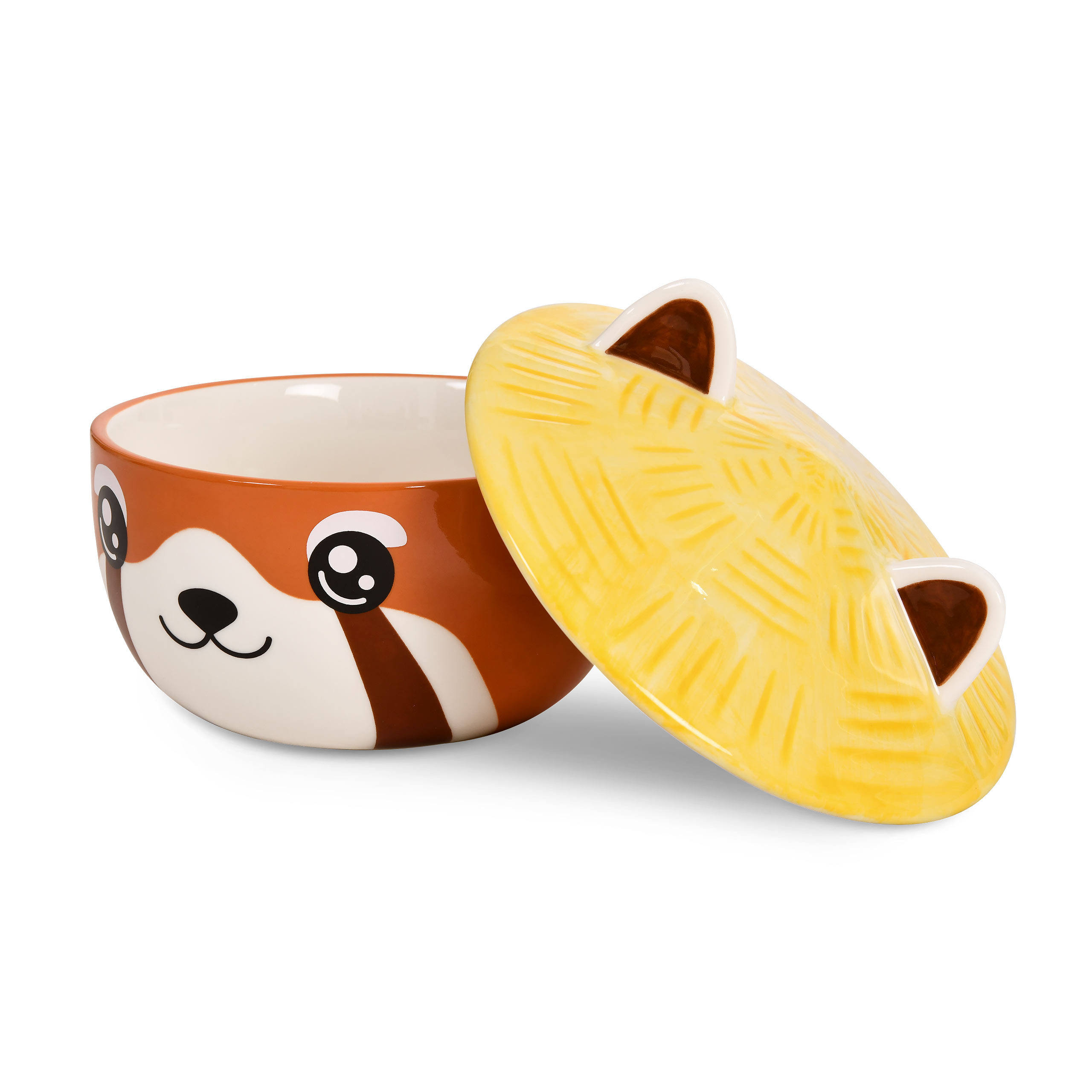 Red Panda Kawaii Bowl with Lid for Anime Fans