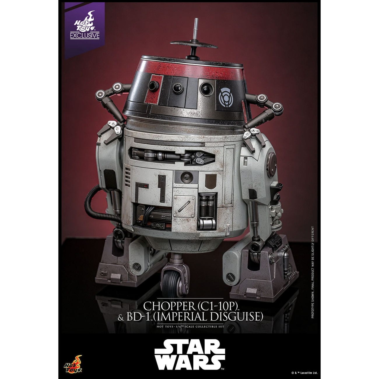 Star Wars Set di action figure 1/6 Chopper (C1-10P™) & BD-1™ (Imperial Disguise) 18 cm & 8 cm