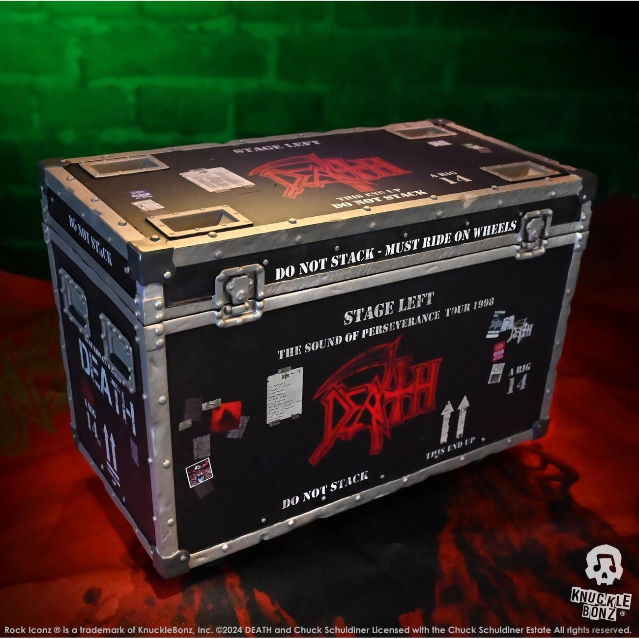 Death Rock Ikonz On Tour Road Case Statue & Stage Background Set The Sound of Perseverance Tour 1998