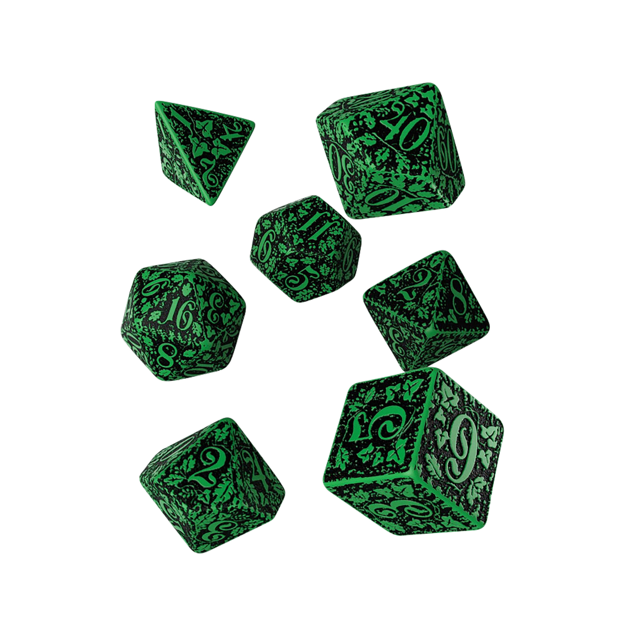 Set de Dados de Rol Forest Jungle RPG de 7 piezas