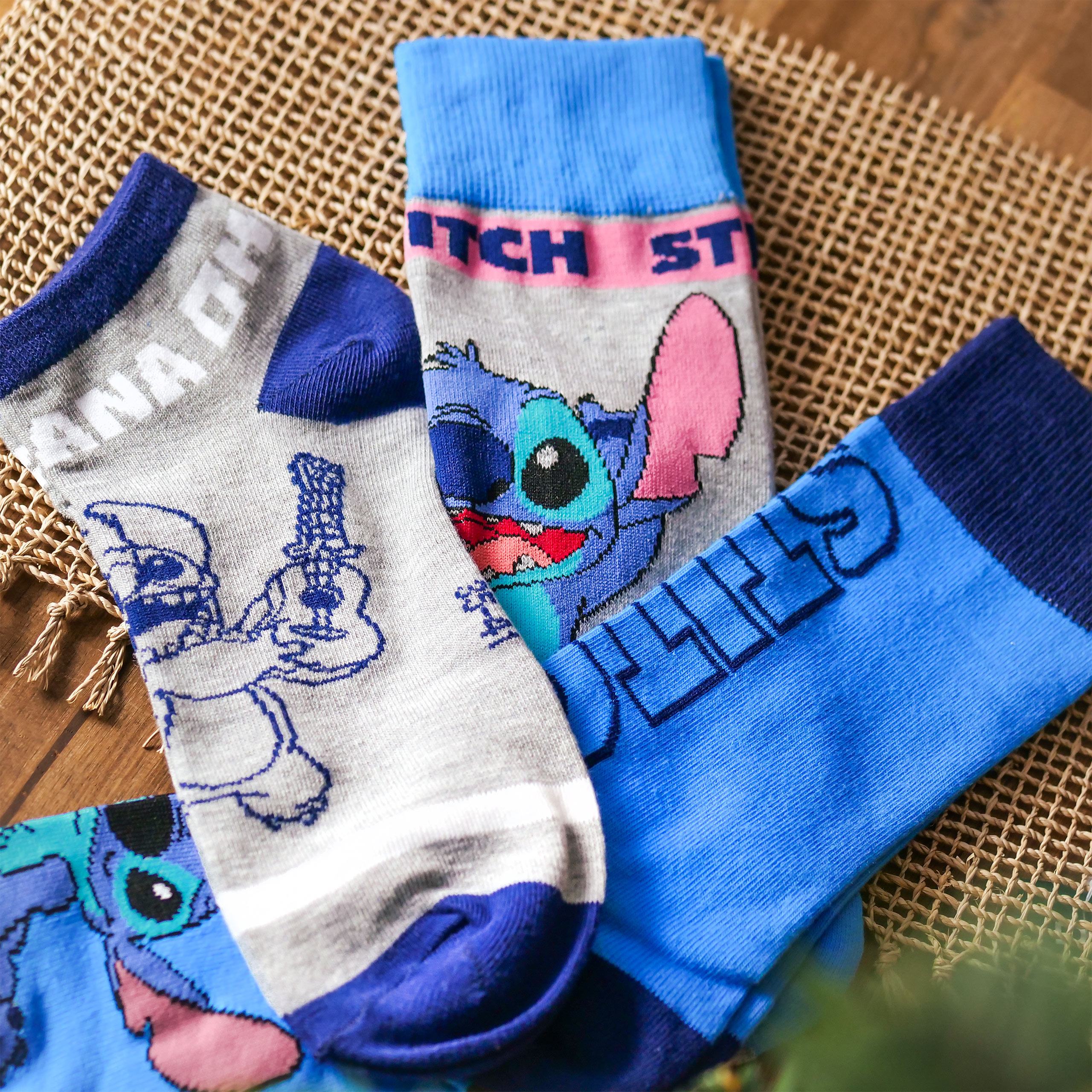 chaussettes Stitch - bleu
