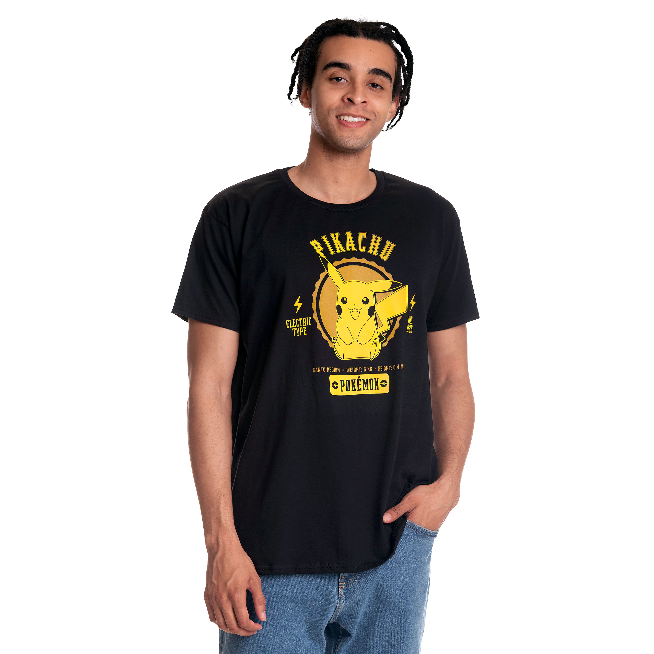 Pokemon - Pikachu College T-shirt Zwart