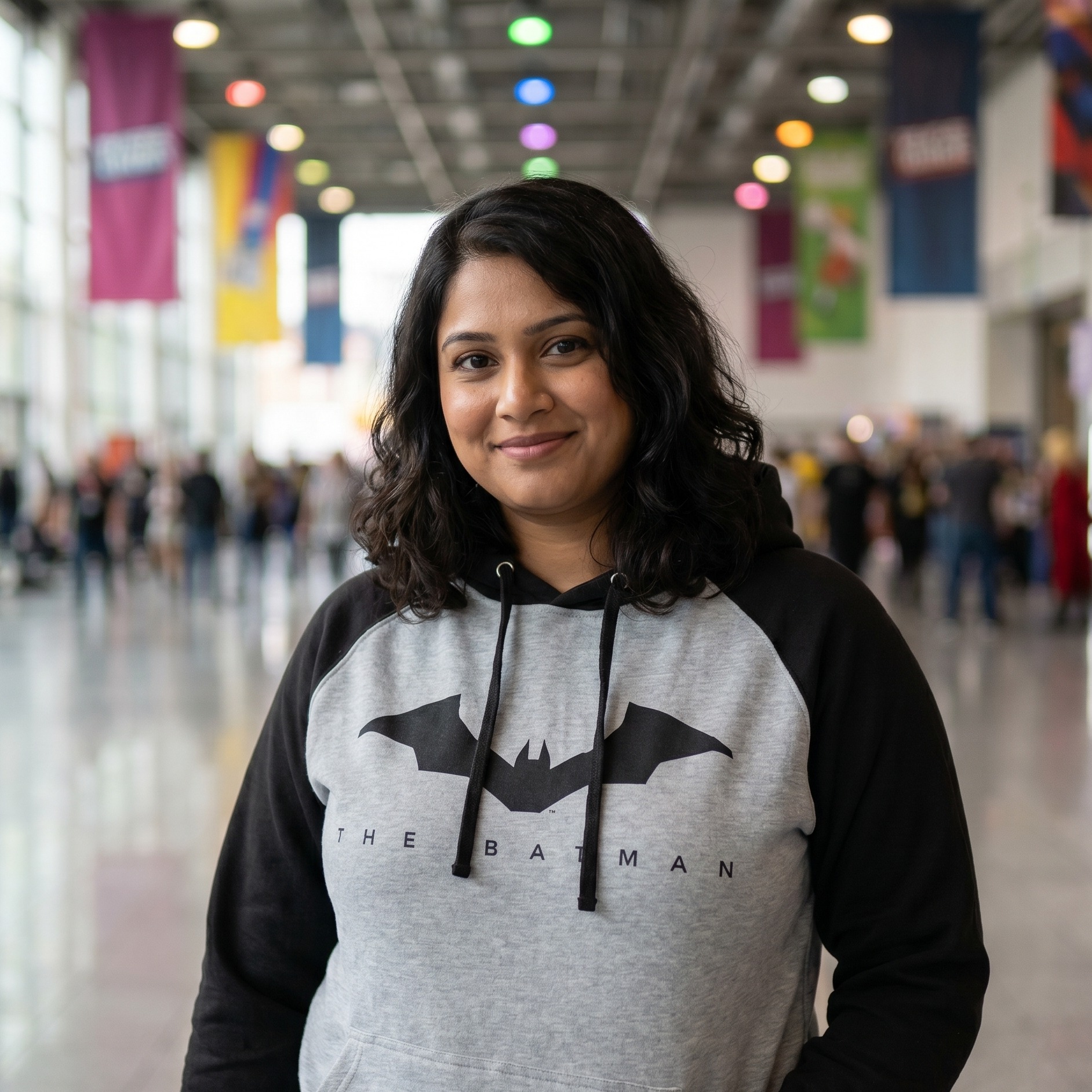 The Batman - Logo Baseball Hoodie grigio-nero