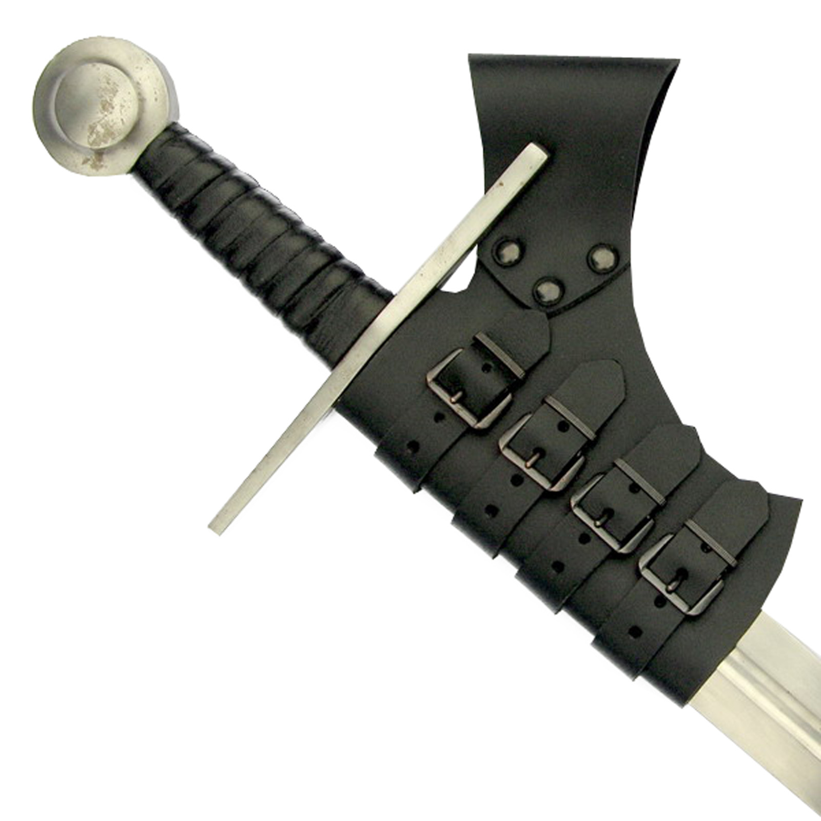 Schwerthalter mit Schnallen - schwarz