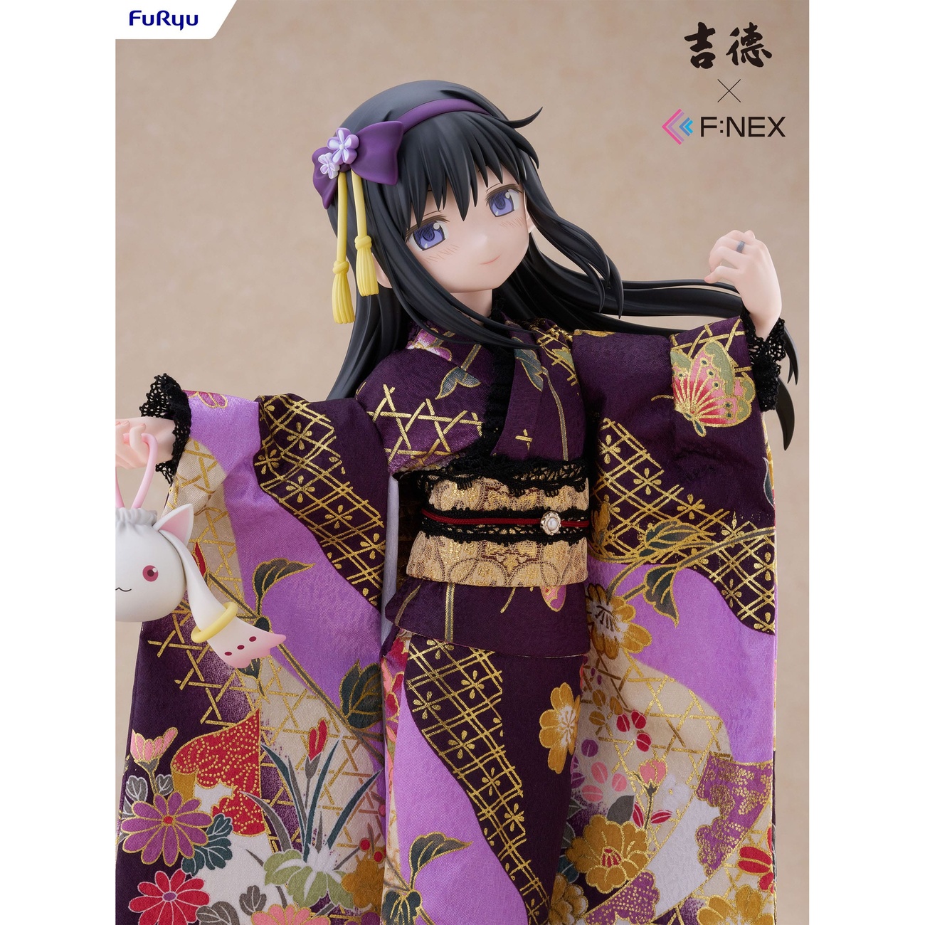 Puella Magi Madoka Magica F:NEX PVC Statue 1/4 Rebellion Homura Akemi Japanese Doll 45 cm