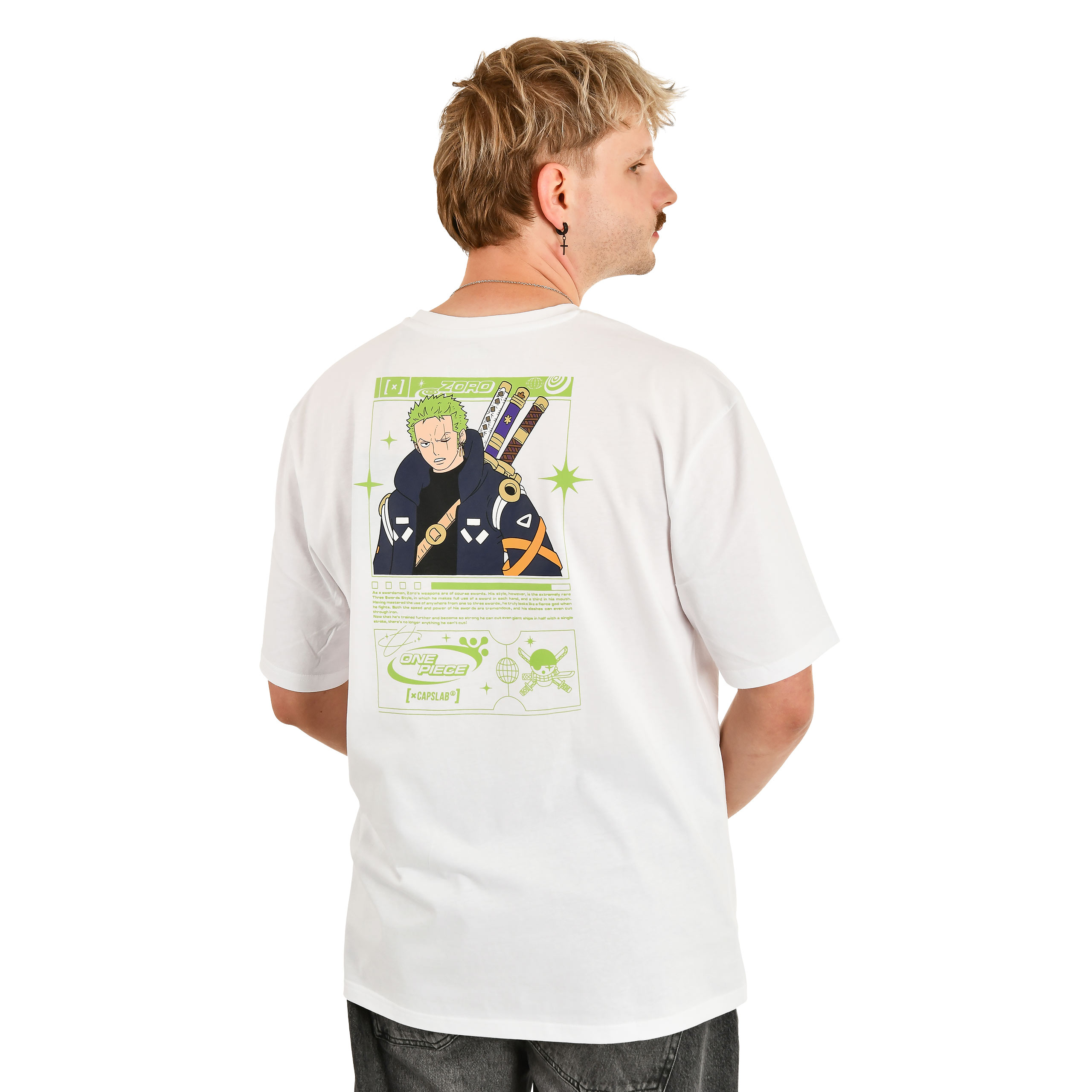 One Piece - Zoro Capslab Oversize T-Shirt weiß
