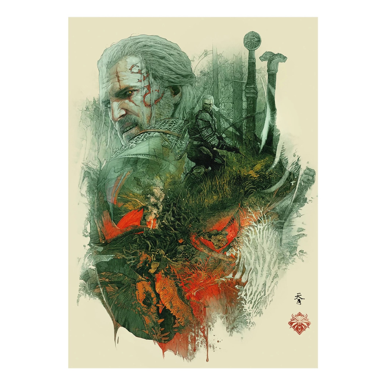 The Witcher Puzzle Pack de 10 10th Anniversary Puzzle Collection (500 piezas)