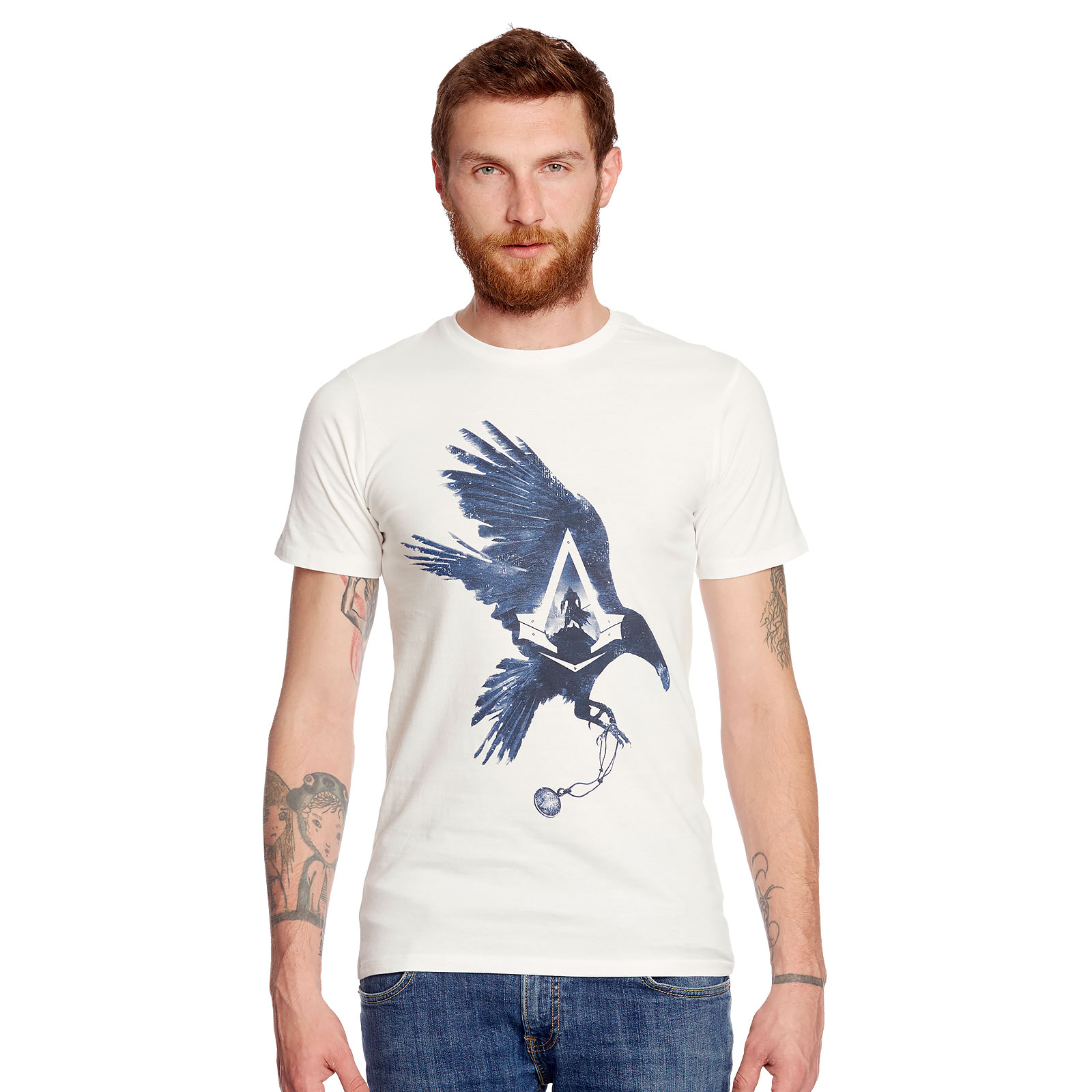 Assassins Creed - Jacob Frye Raven T-Shirt weiß