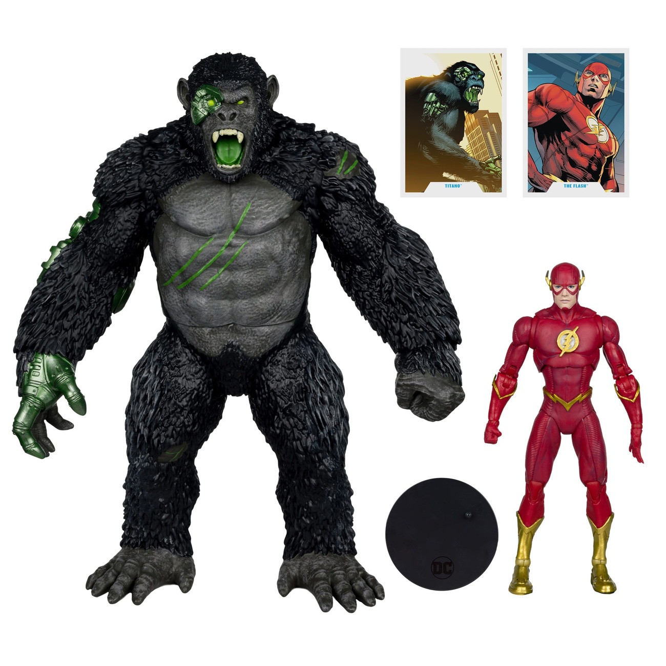 DC Multiverse figurines articulées pack de 2 Flash vs Titano 18 cm